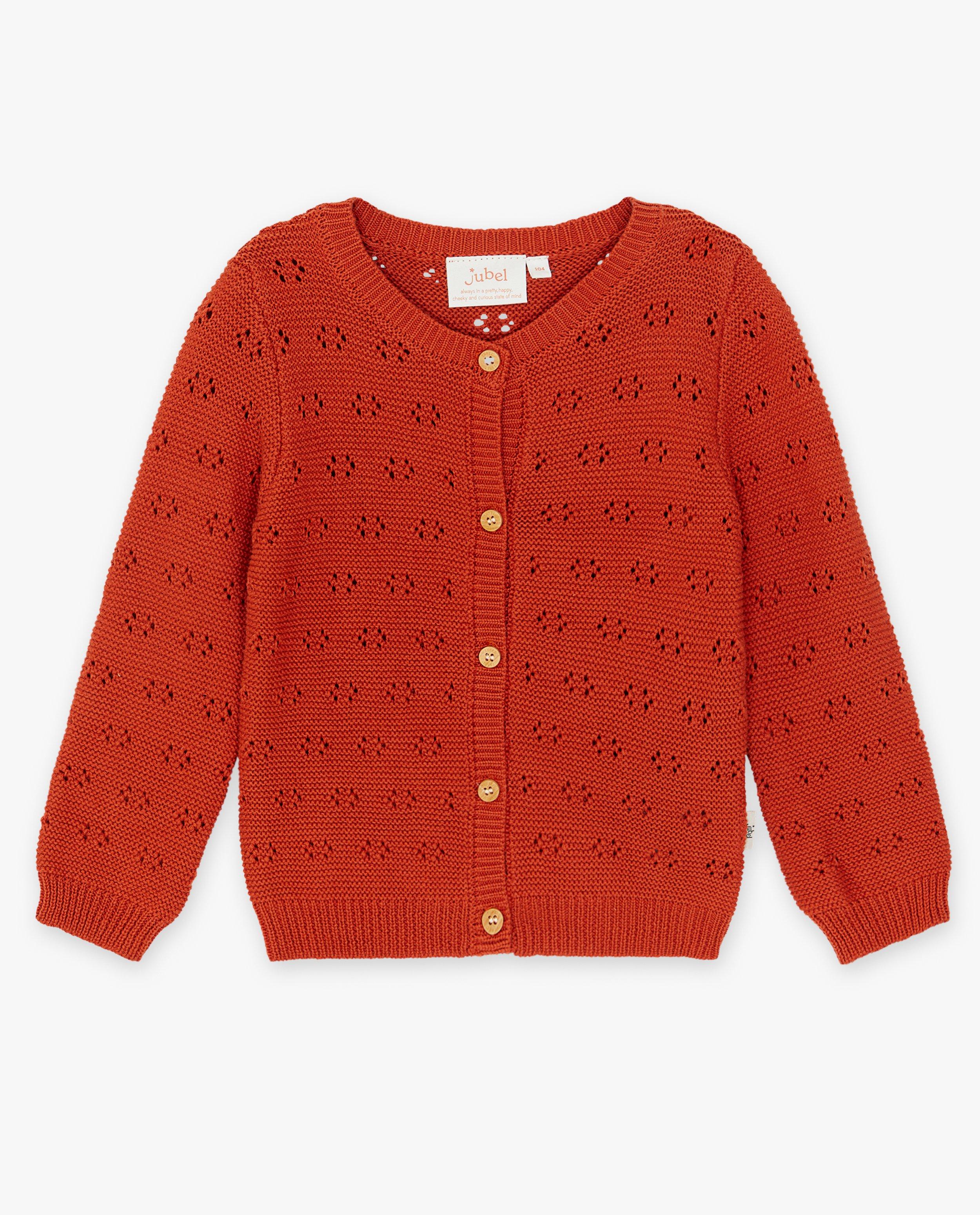 Cardigan tricoté à partie ajourée - null - jubel