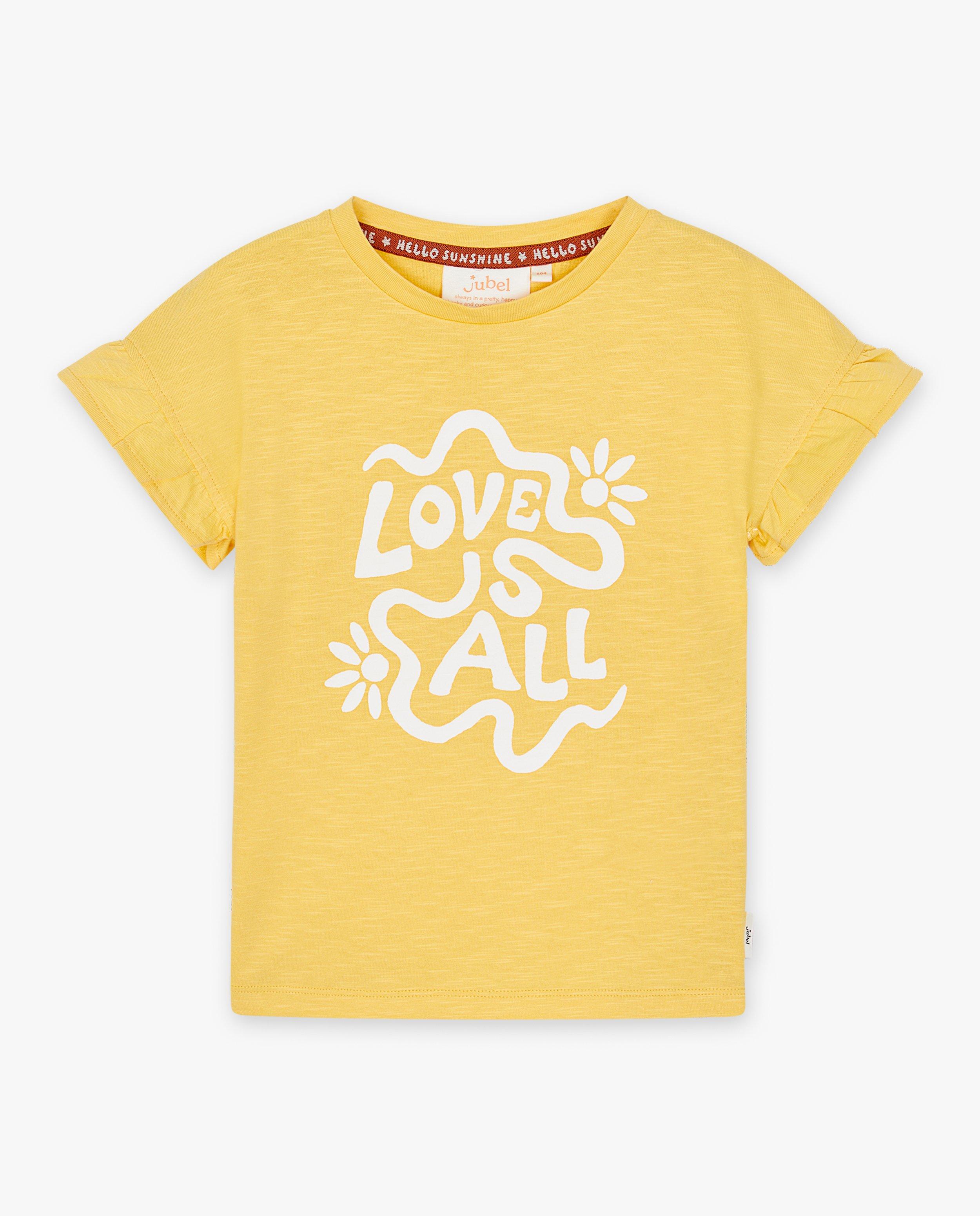 T-shirt jaune à inscription - null - jubel