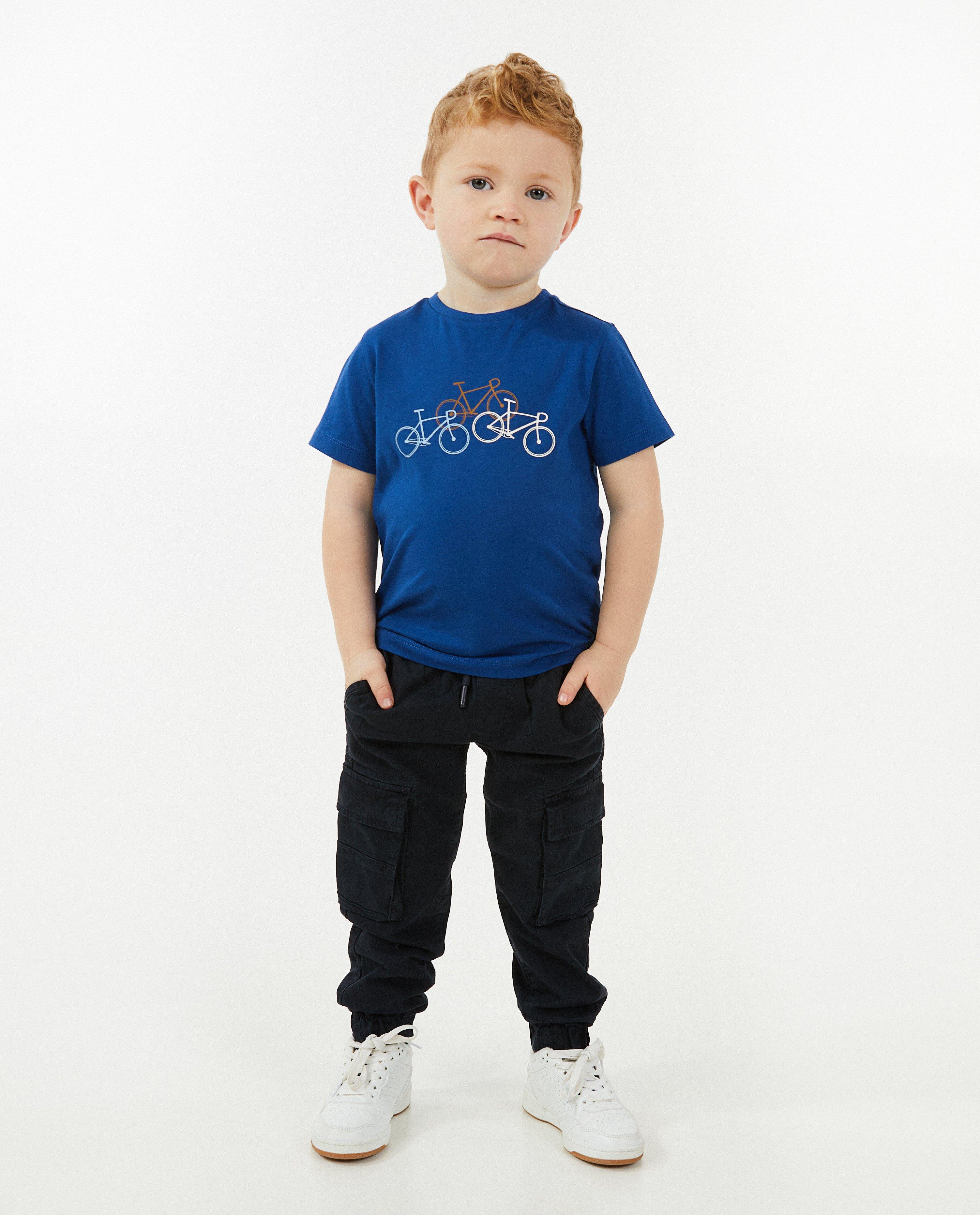 Blauw T-shirt met print - null - Baptiste