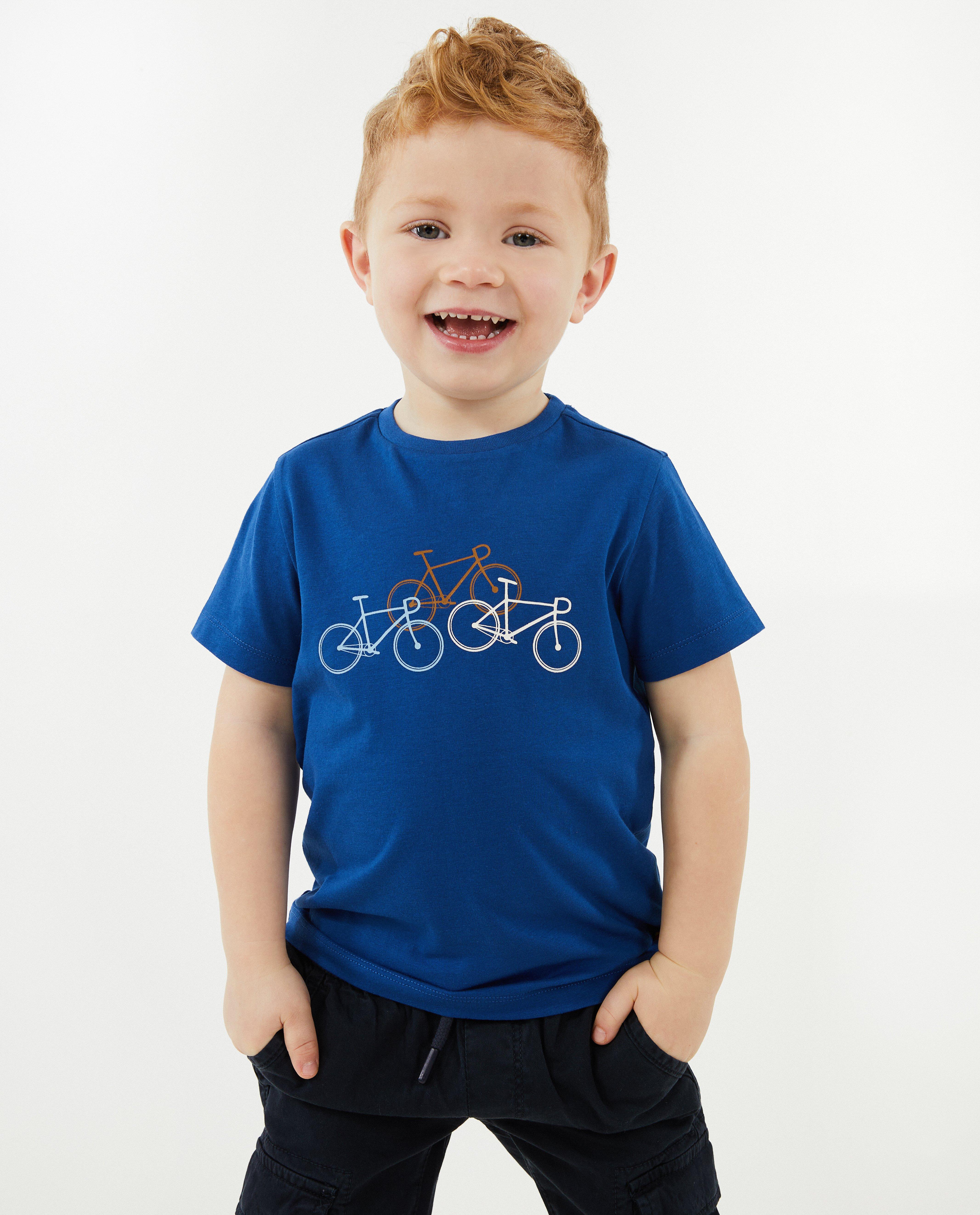 T-shirts - Blauw T-shirt met print