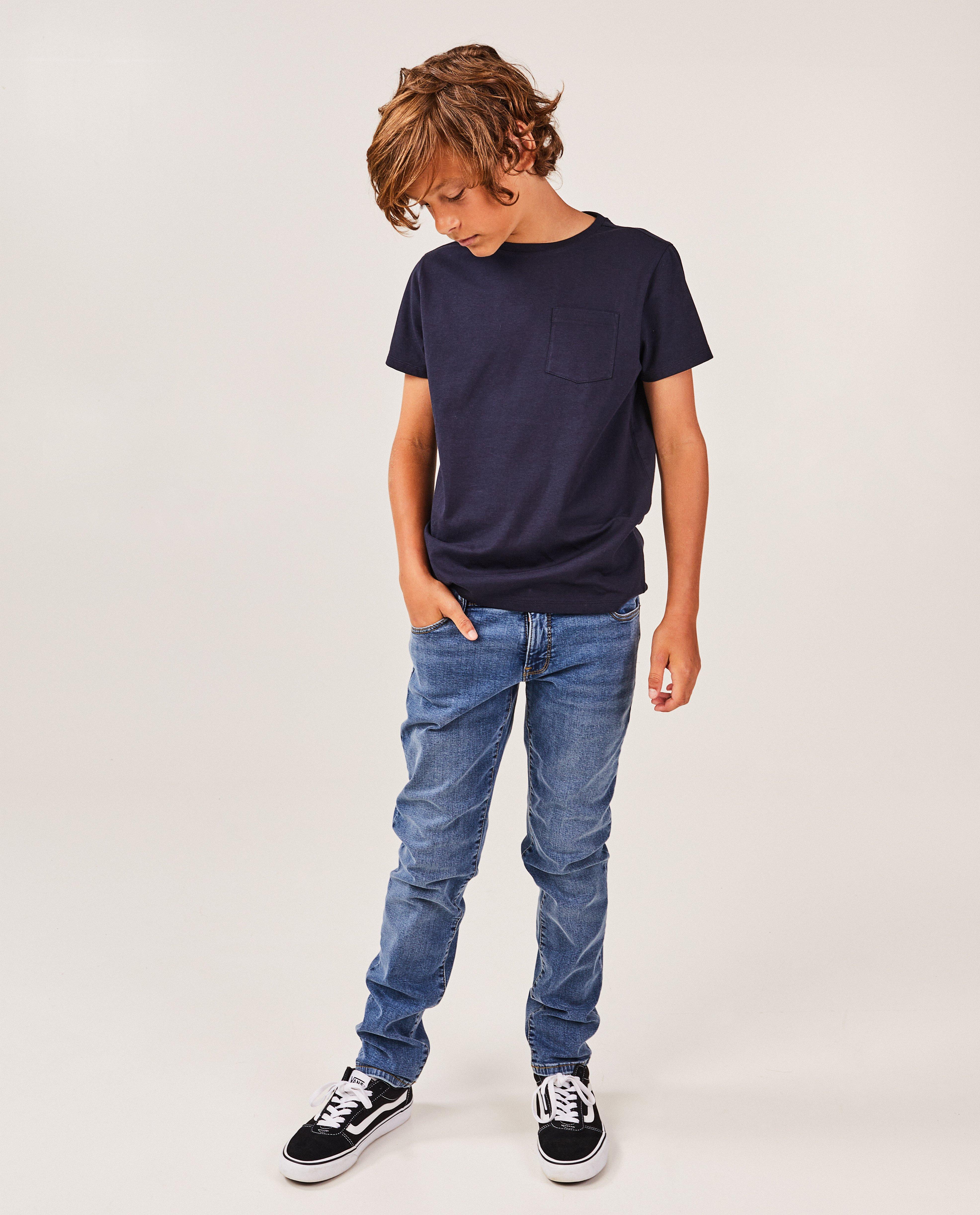 Blauwe jeans, straight fit - null - Fish & Chips