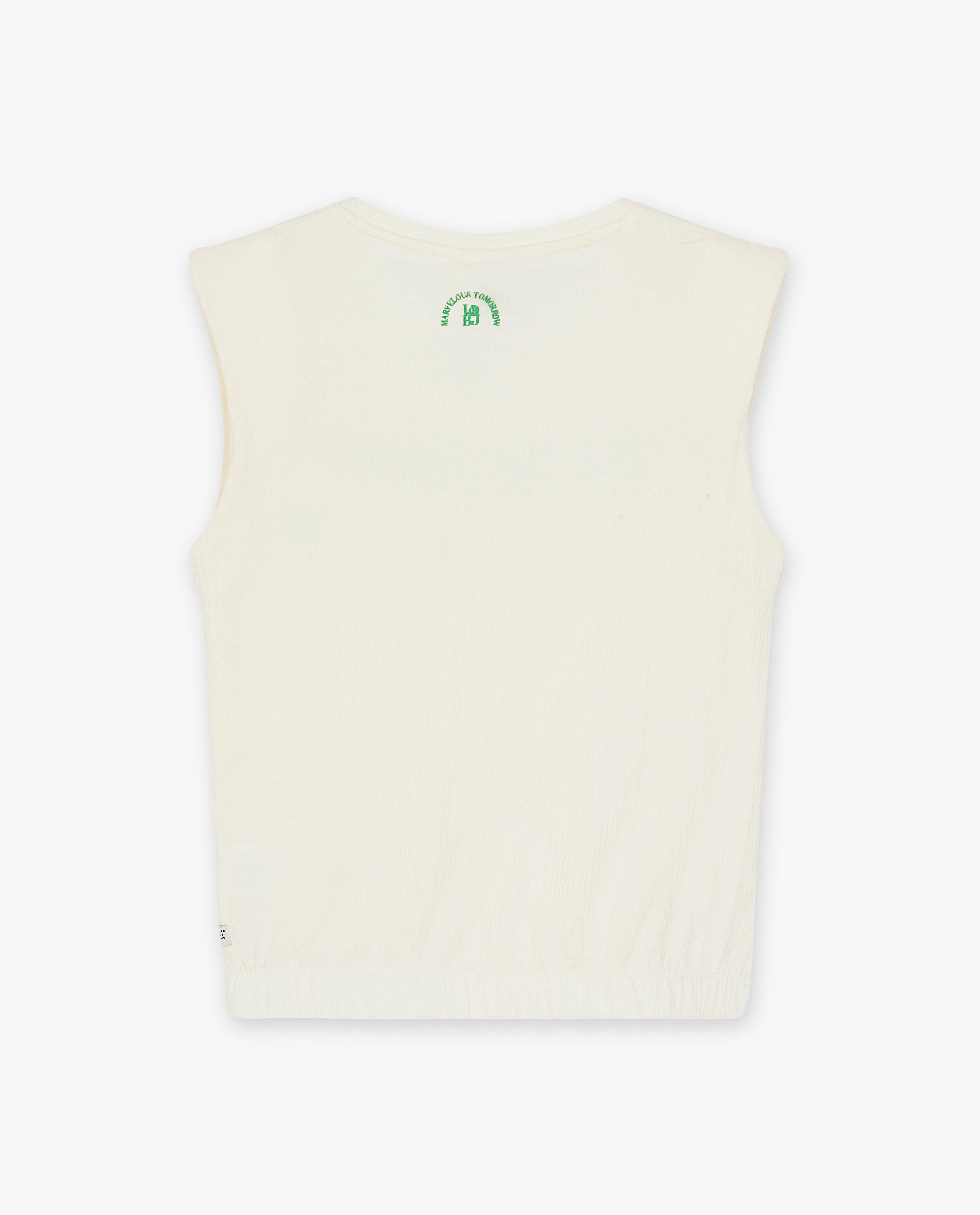 T-shirts - Witte mouwloze top