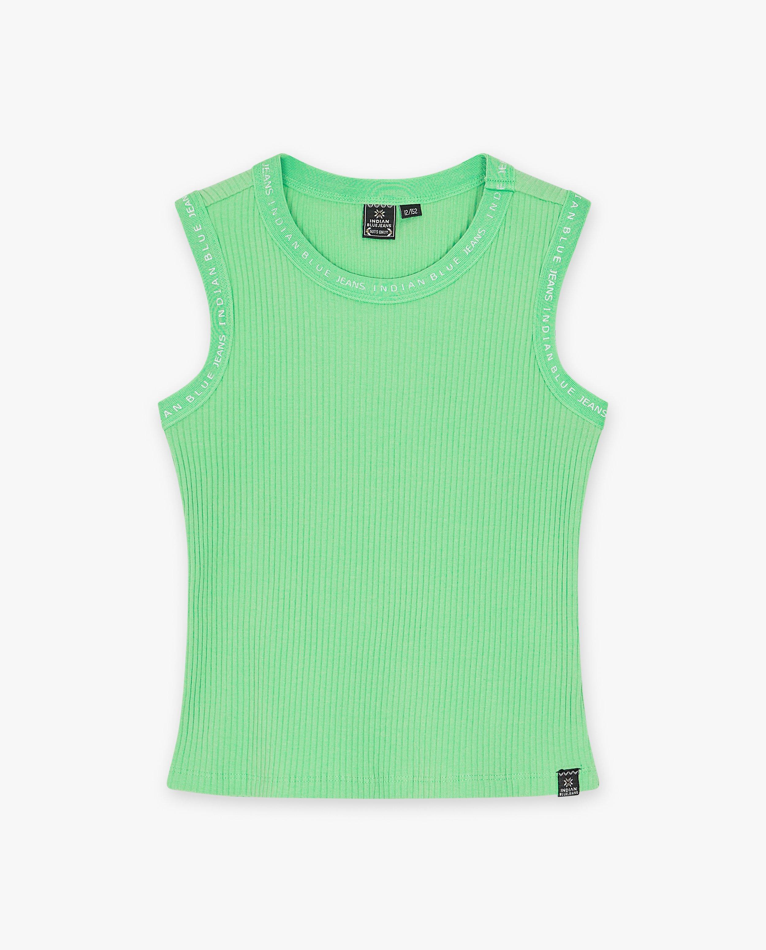 Top vert sans manches - null - Indian Blue Jeans