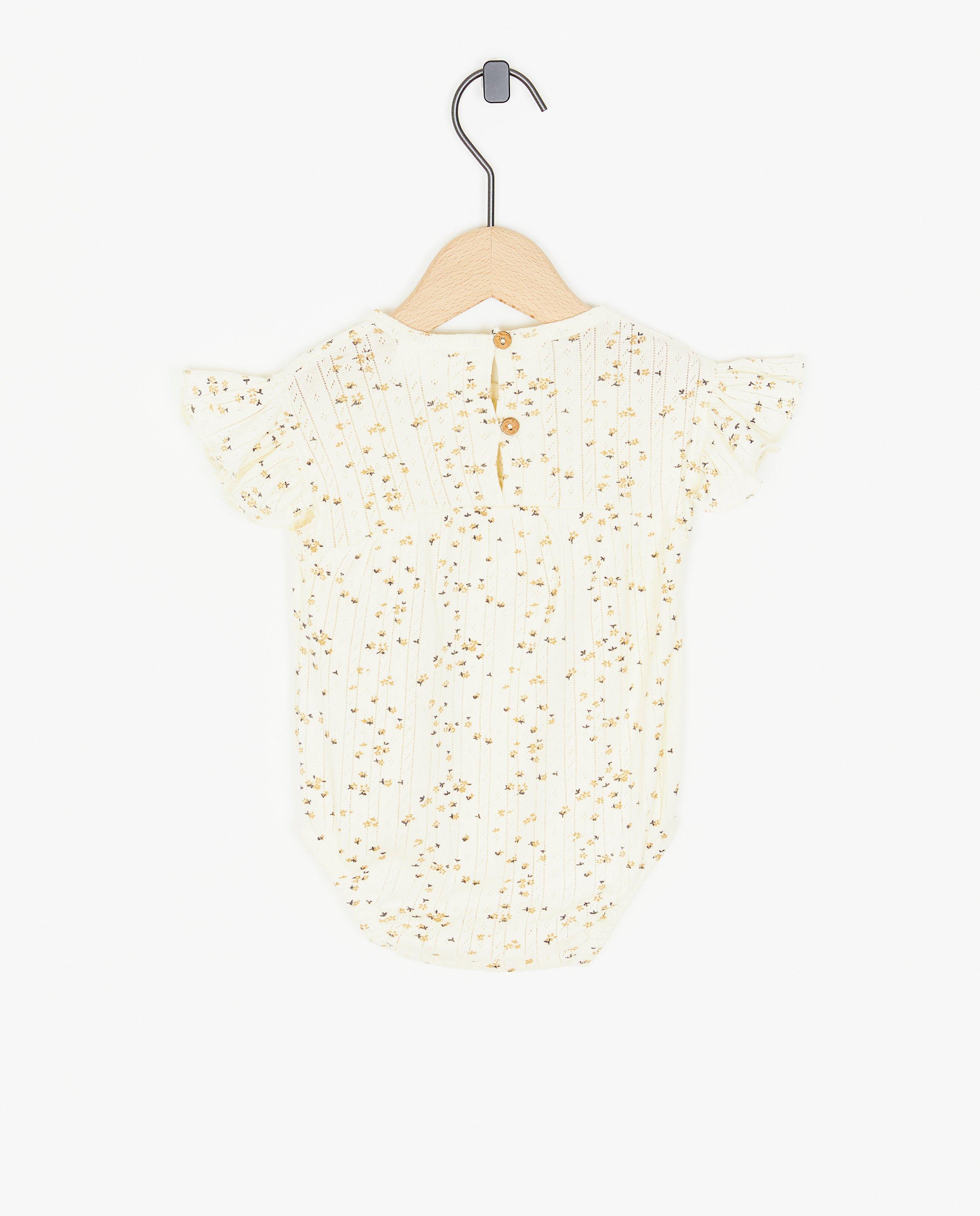 Onesies - Ecru romper, 6-12 maanden