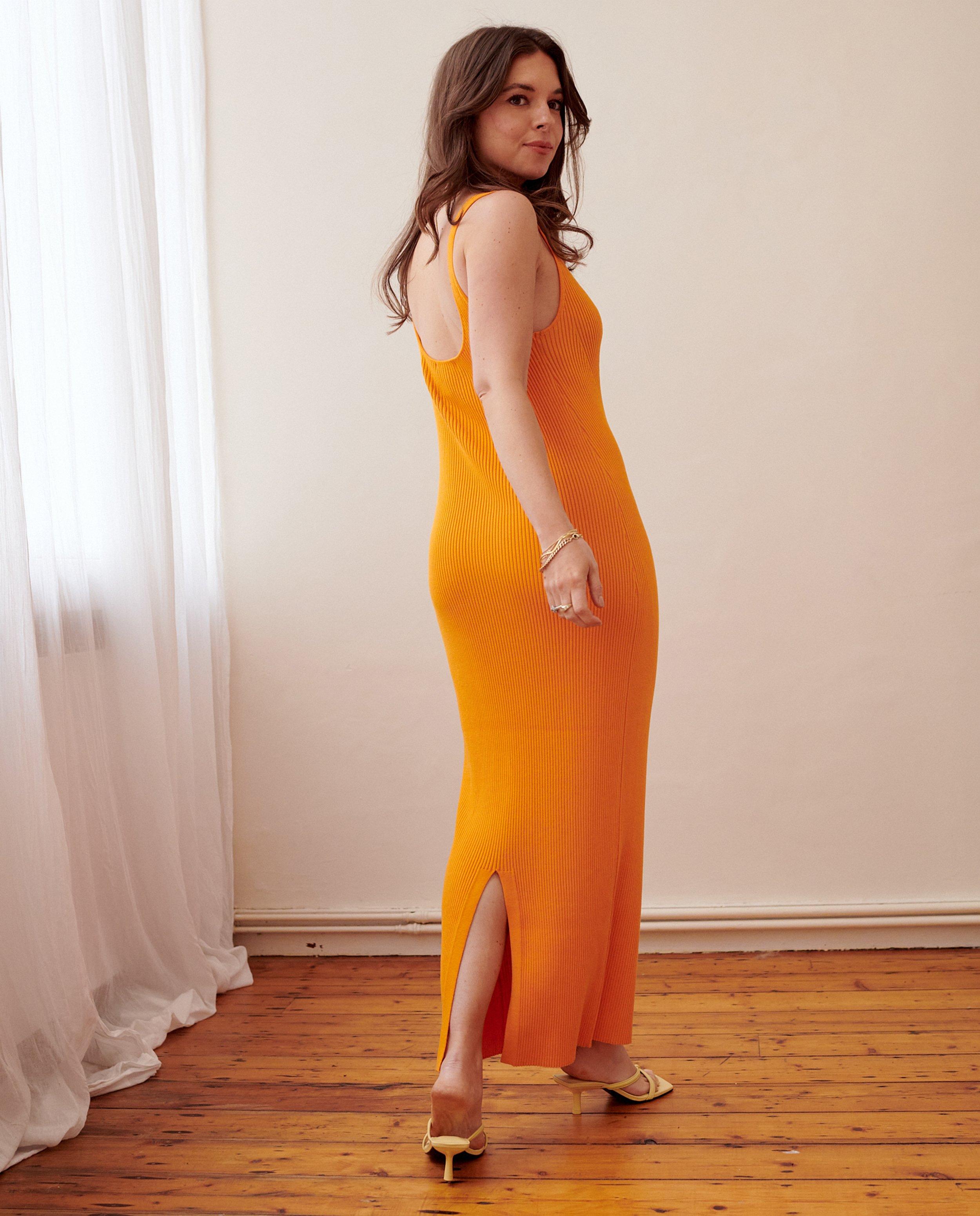 Maxi jurk oranje on sale