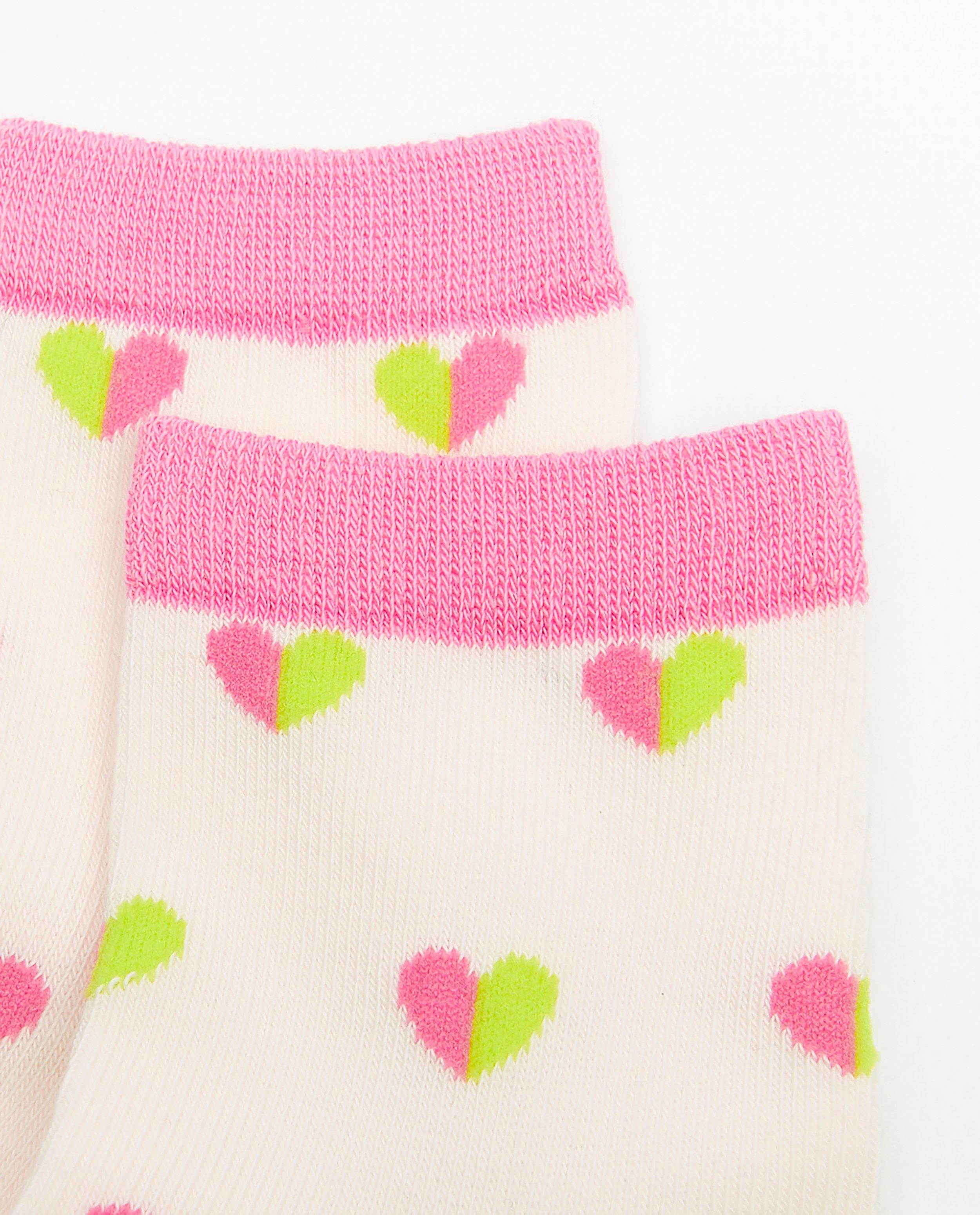 Chaussettes - Chaussettes à imprimé à petits cœurs