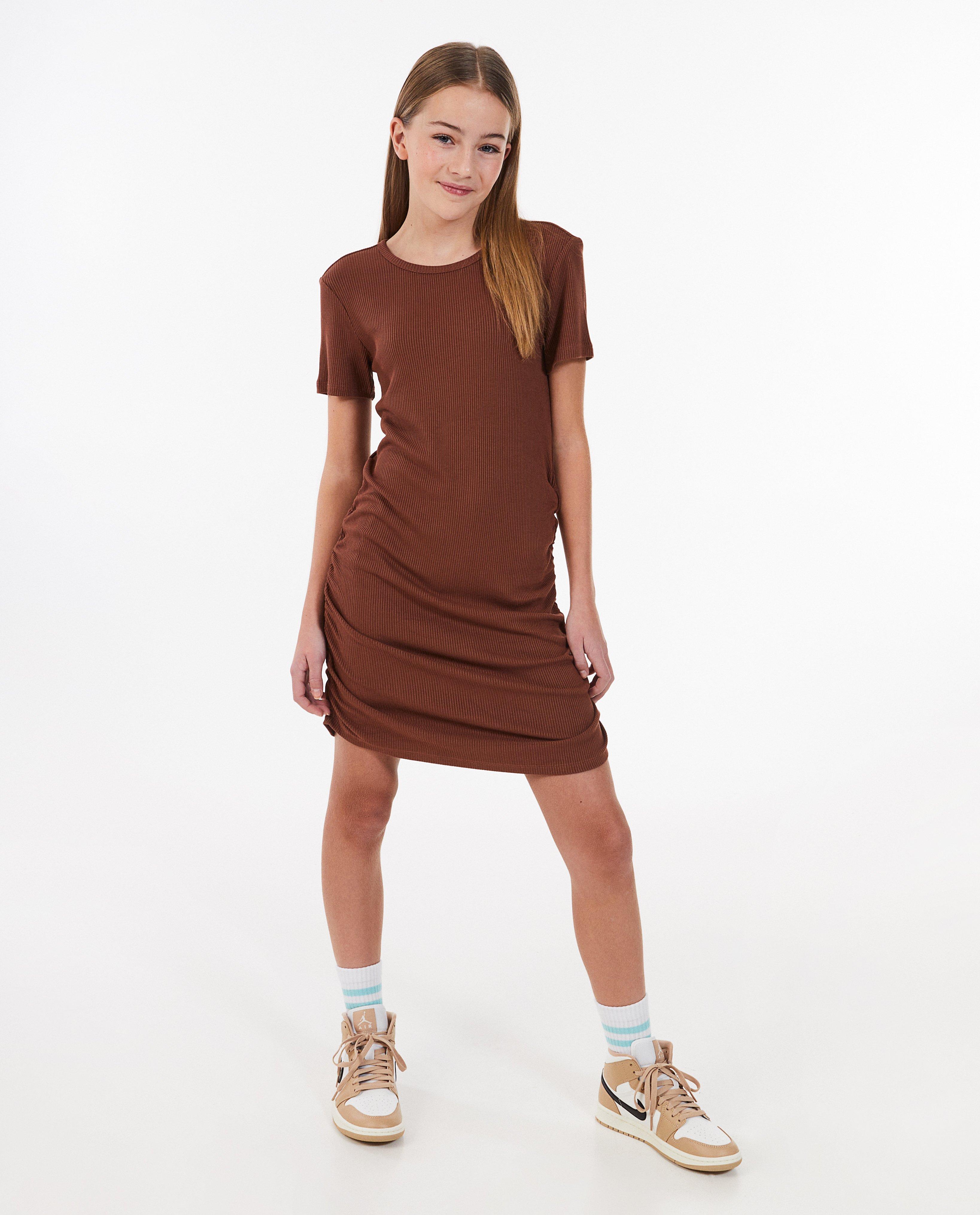 Robe brune côtelée - null - Groggy