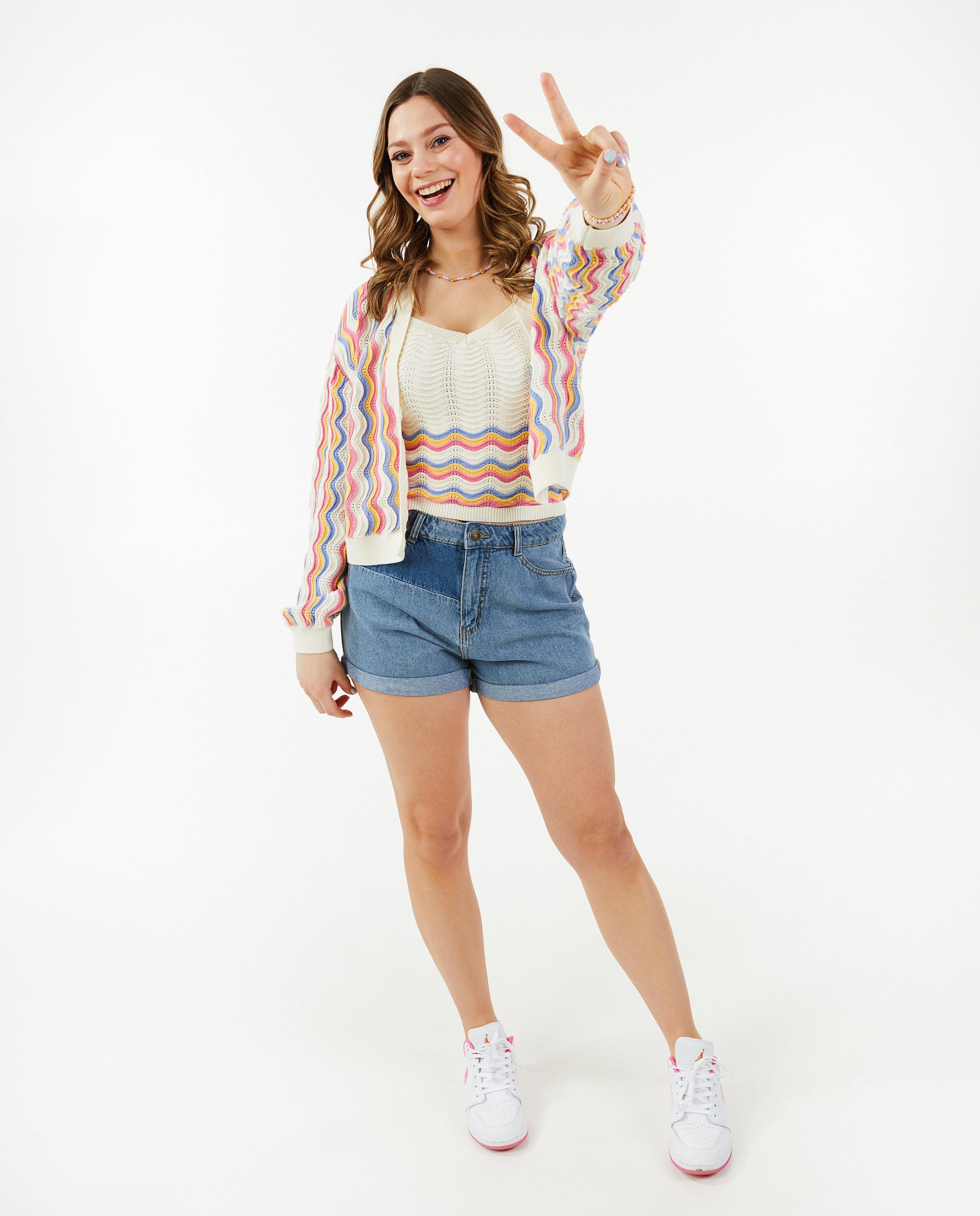 Short en jeans avec patchwork - null - Maude Van der Vorst