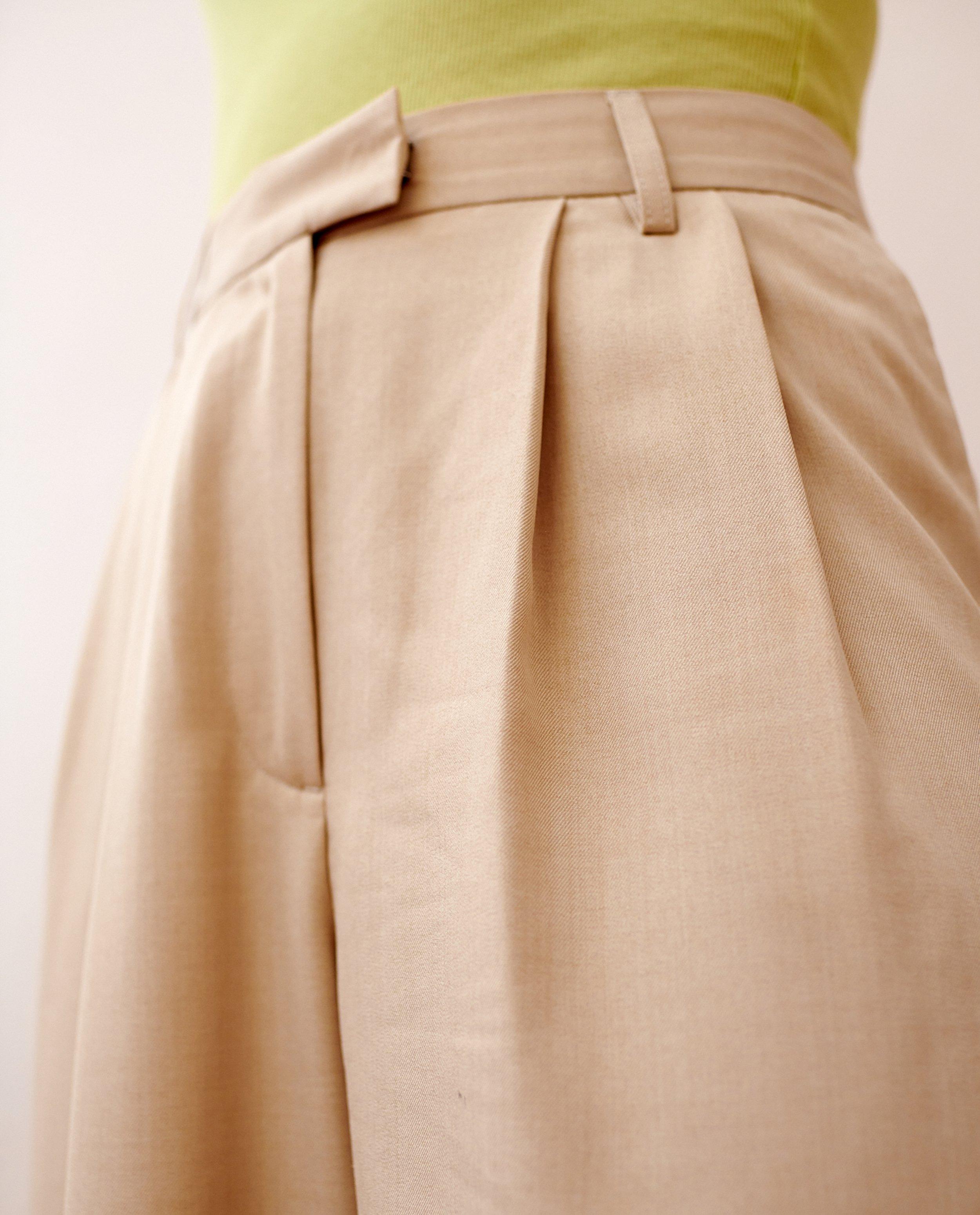Broeken - Beige broek, palazzo fit