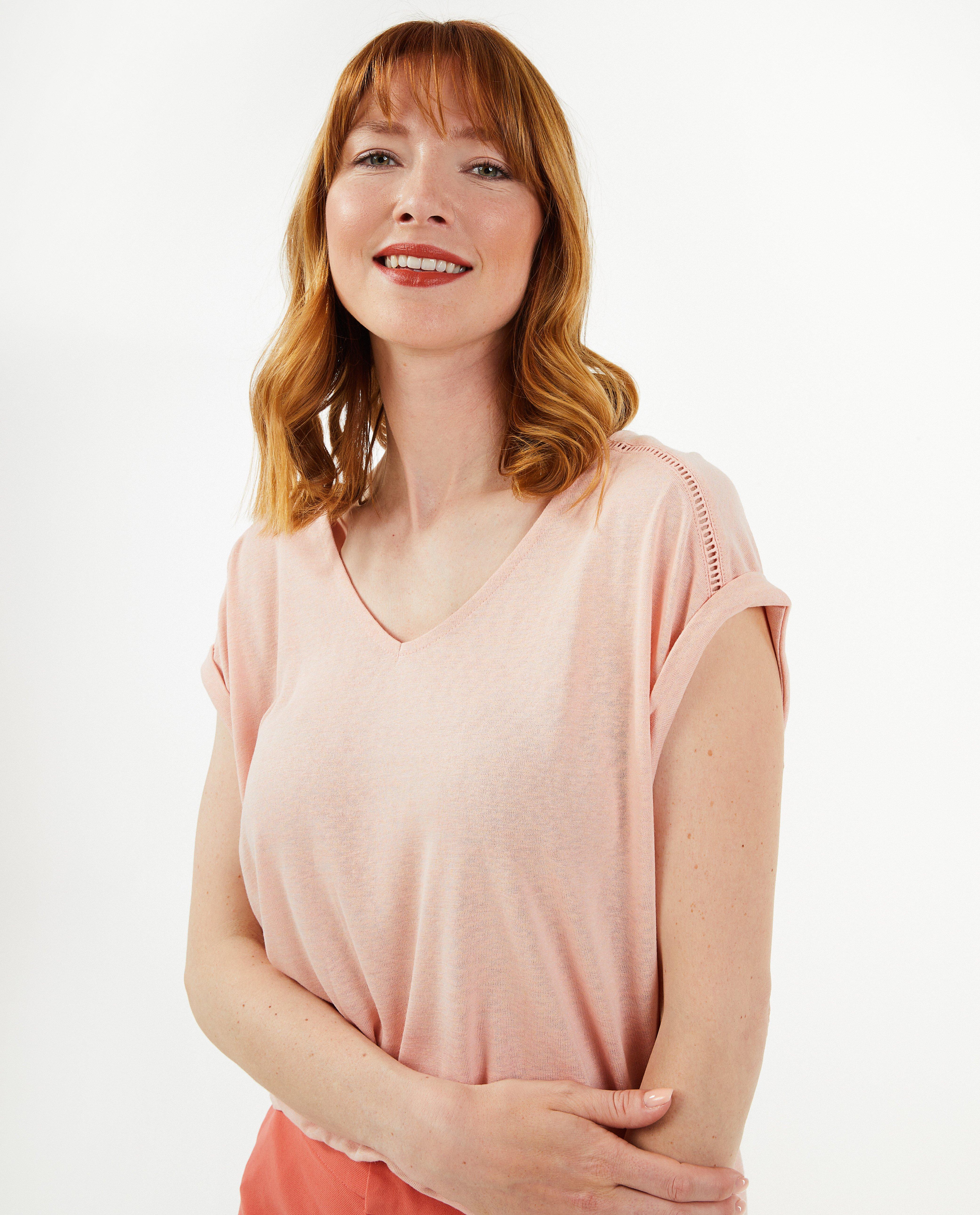 T-shirts - T-shirt en fin tricot
