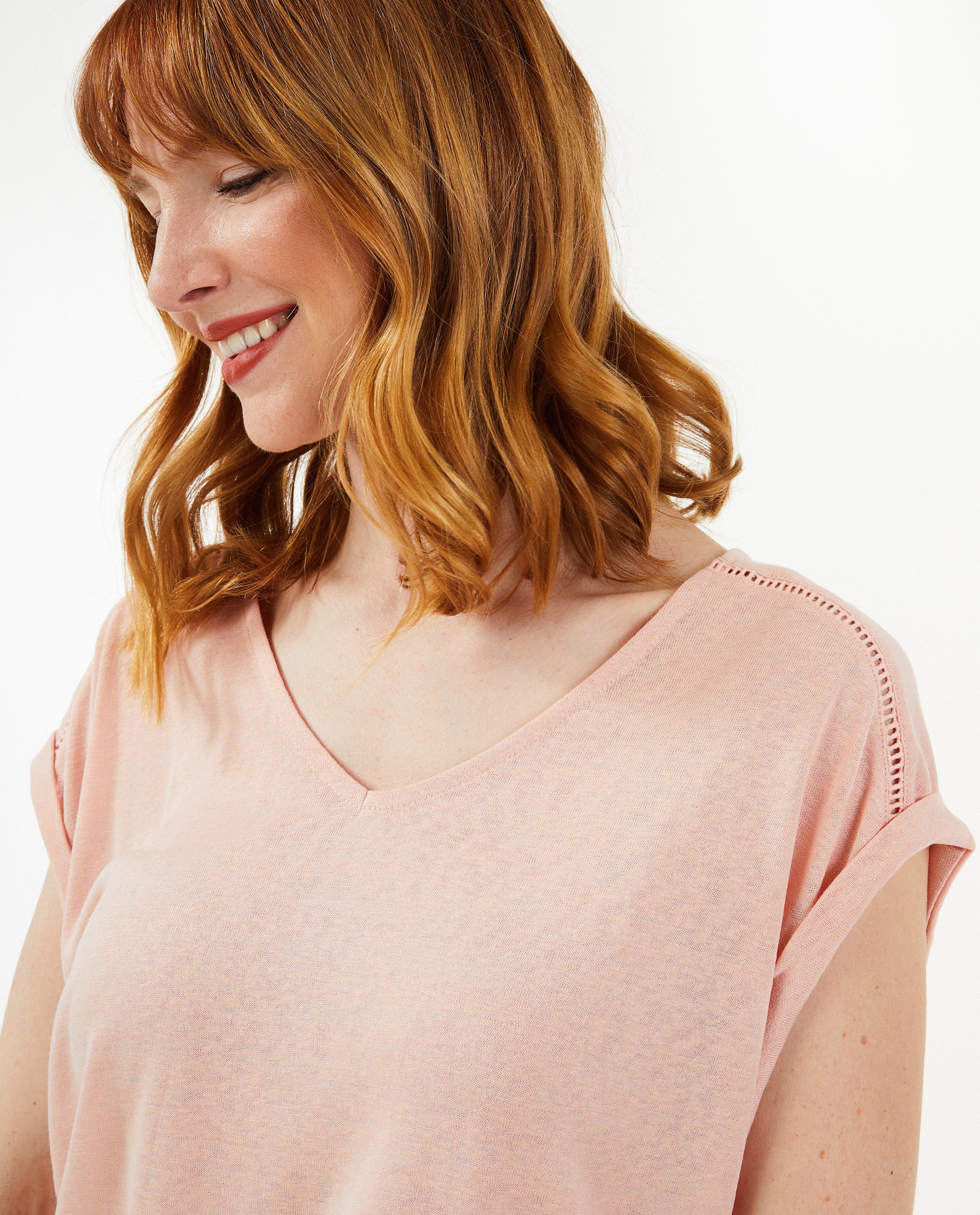 T-shirts - T-shirt en fin tricot