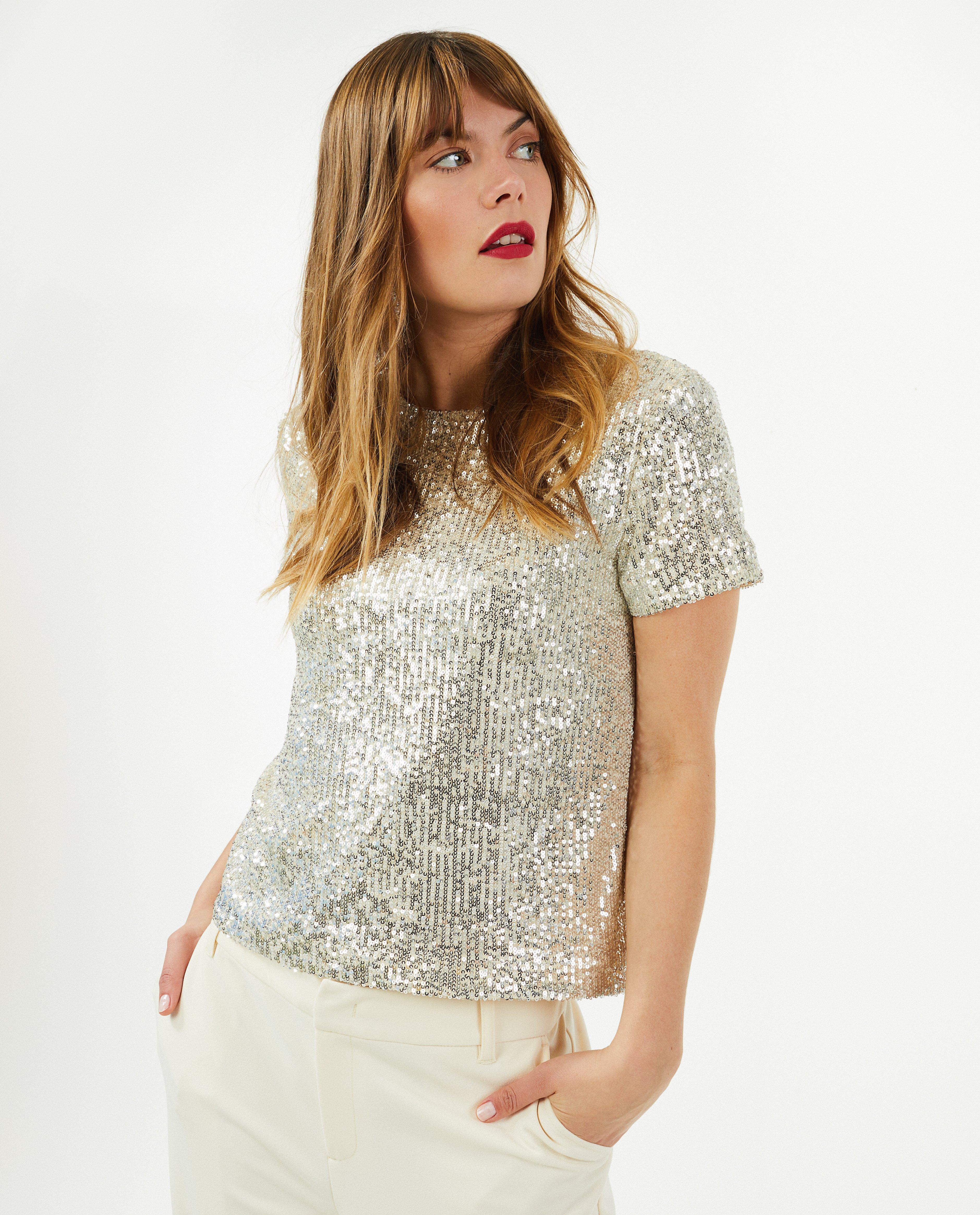 T-shirts - T-shirt met pailletten