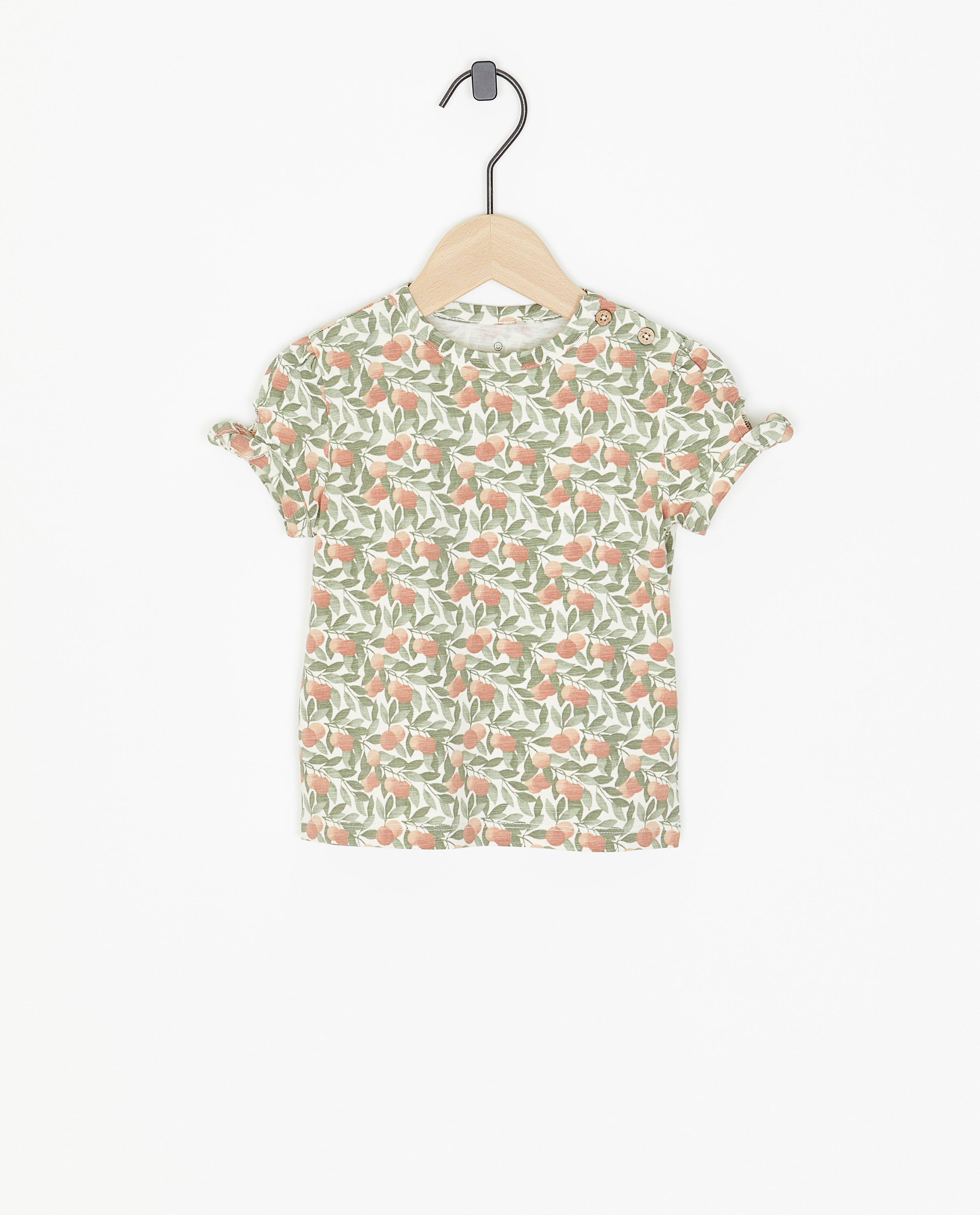 T-shirt met perzikprint - null - Cuddles and Smiles