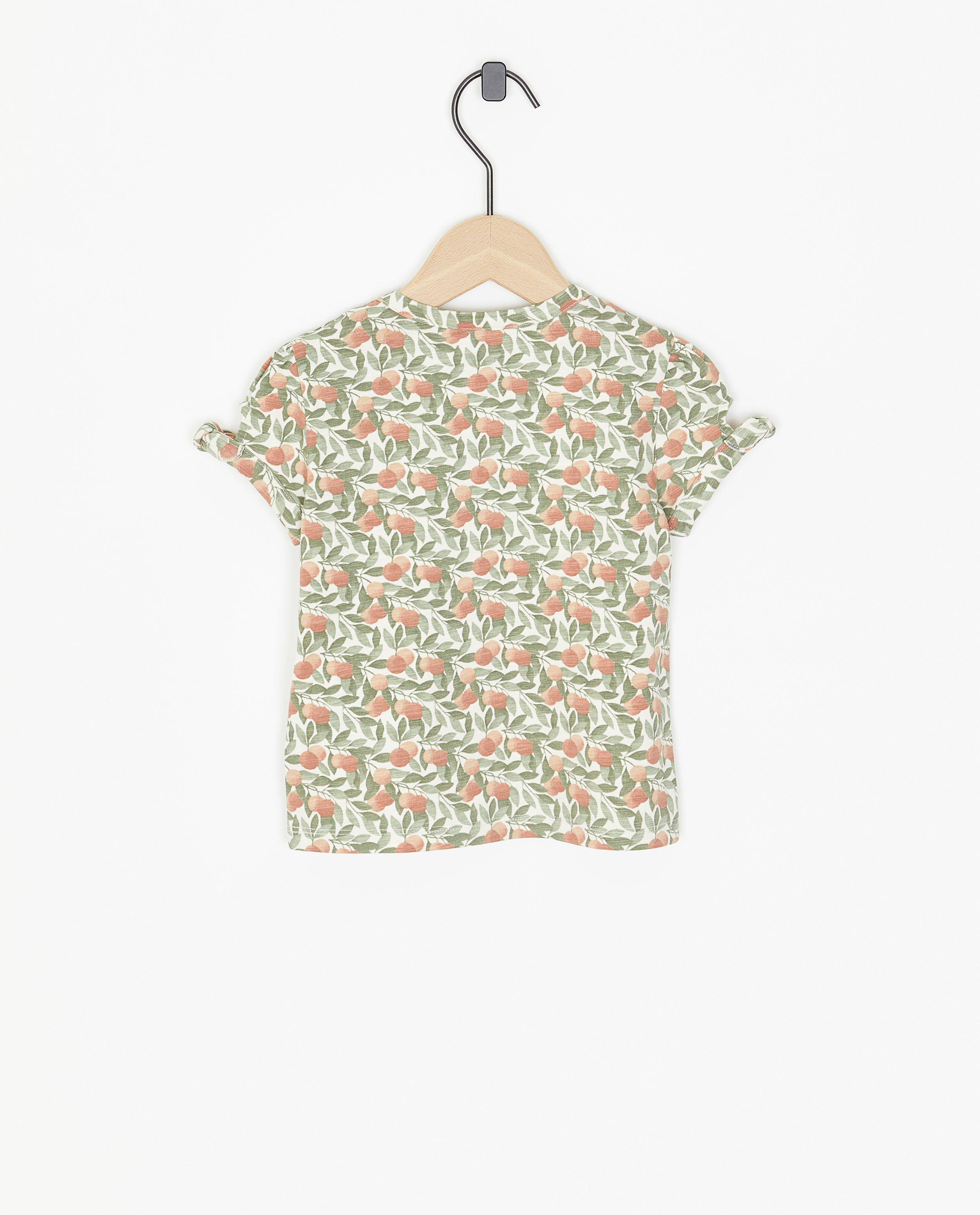 T-shirts - T-shirt met perzikprint