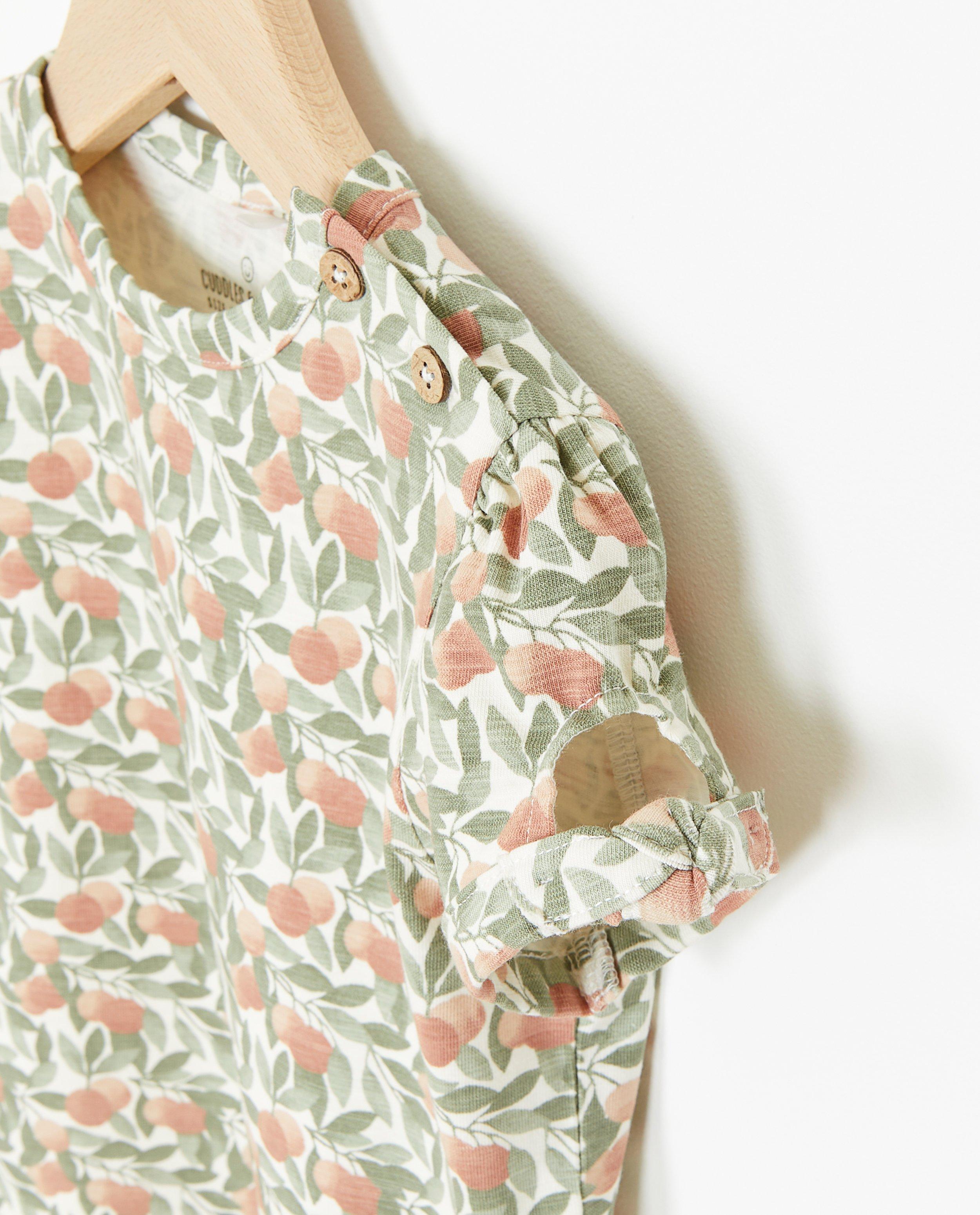 T-shirts - T-shirt met perzikprint