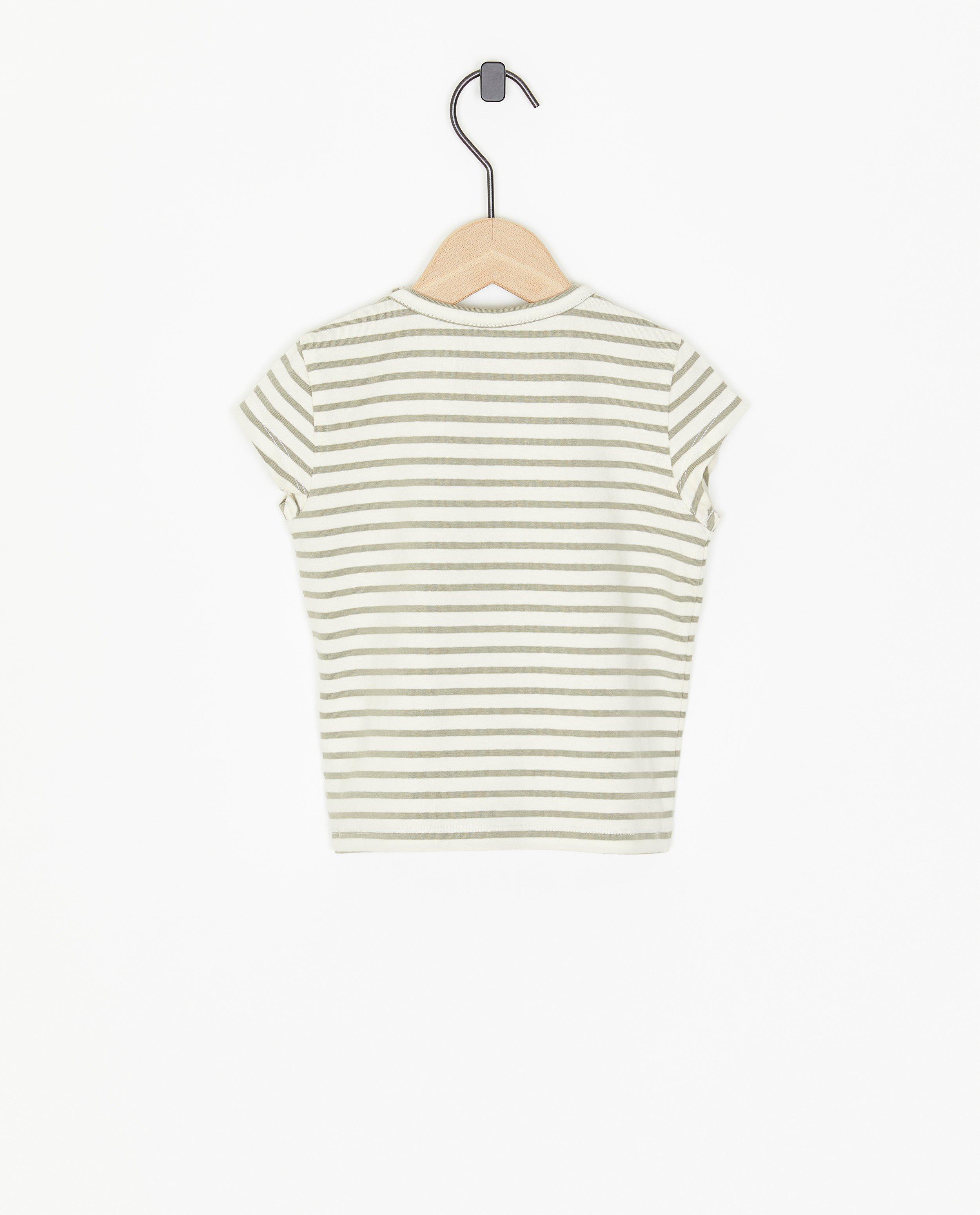 T-shirts - T-shirt met geborduurde perziken