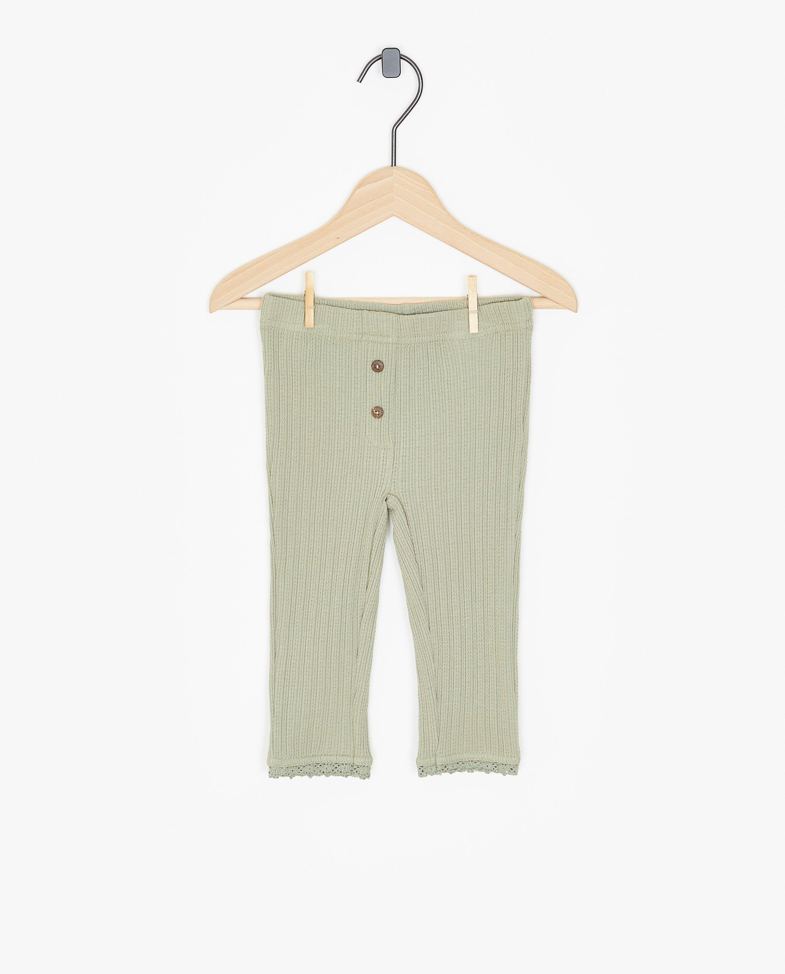 Groene legging met ajour - null - Cuddles and Smiles