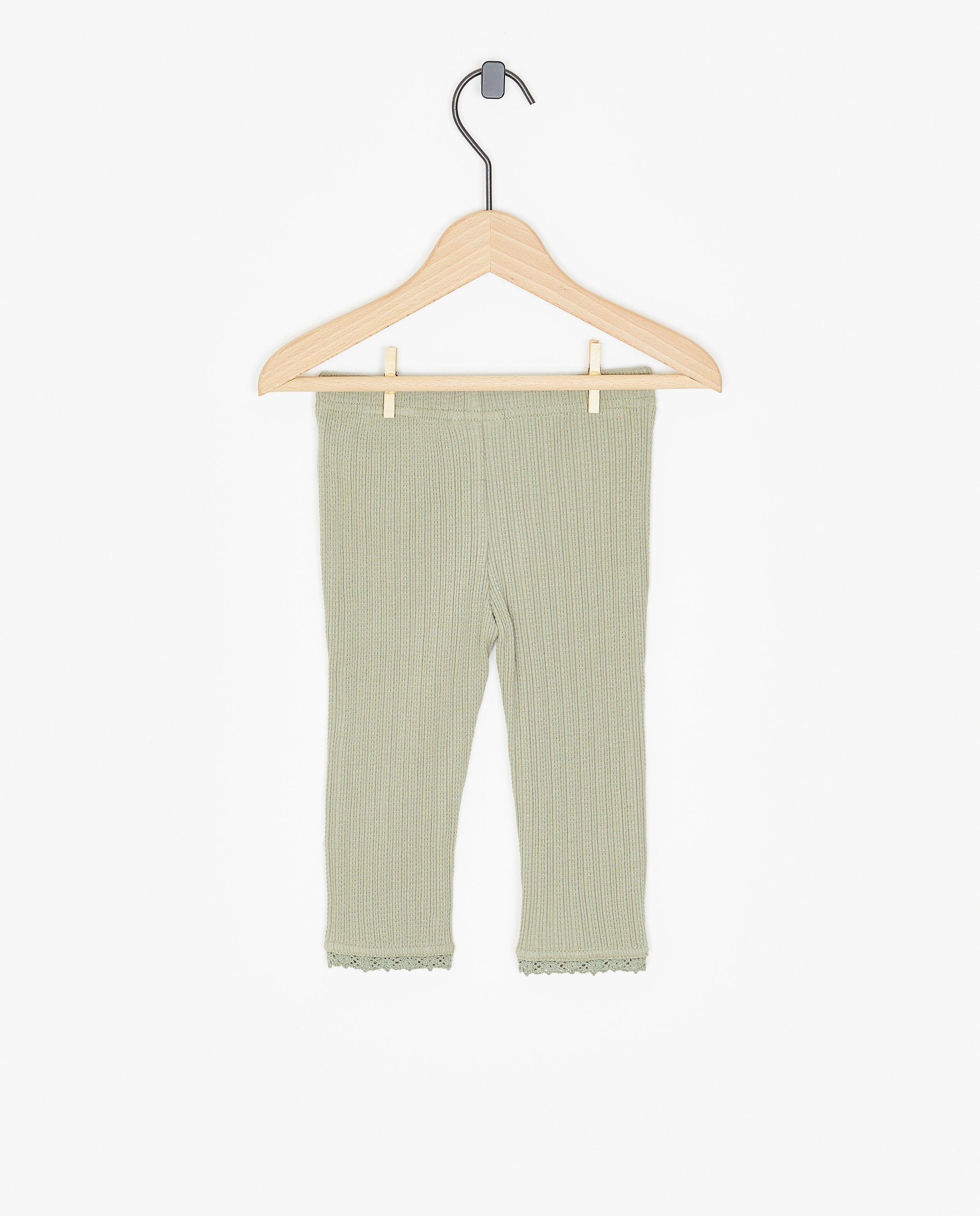 Leggings - Roze legging met ajour