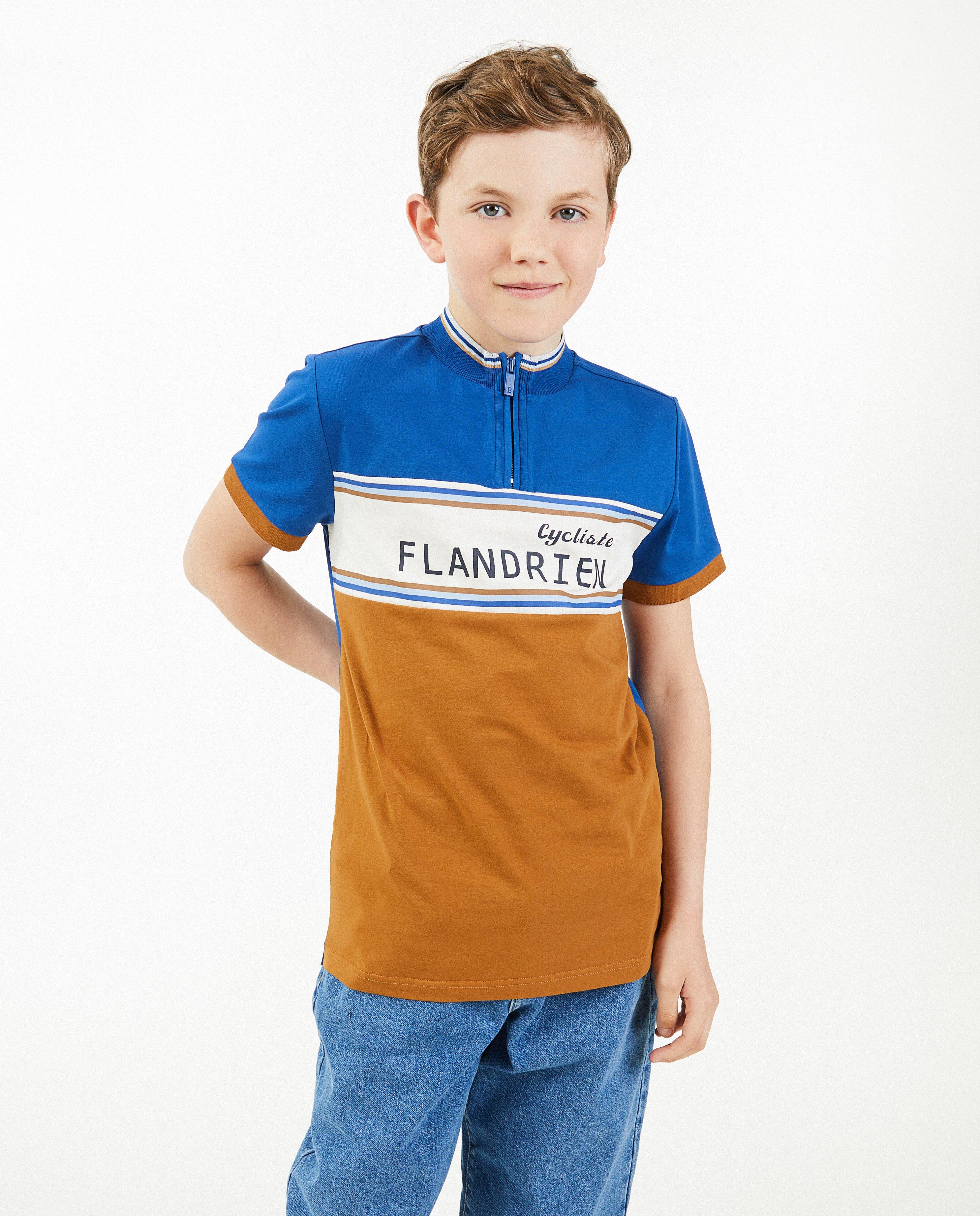 Polo avec une fermeture &agrave; glissi&egrave;re, 7-14&nbsp;ans - D&eacute;tails du produit - bleu fonc&eacute; - image num&eacute;ro 2