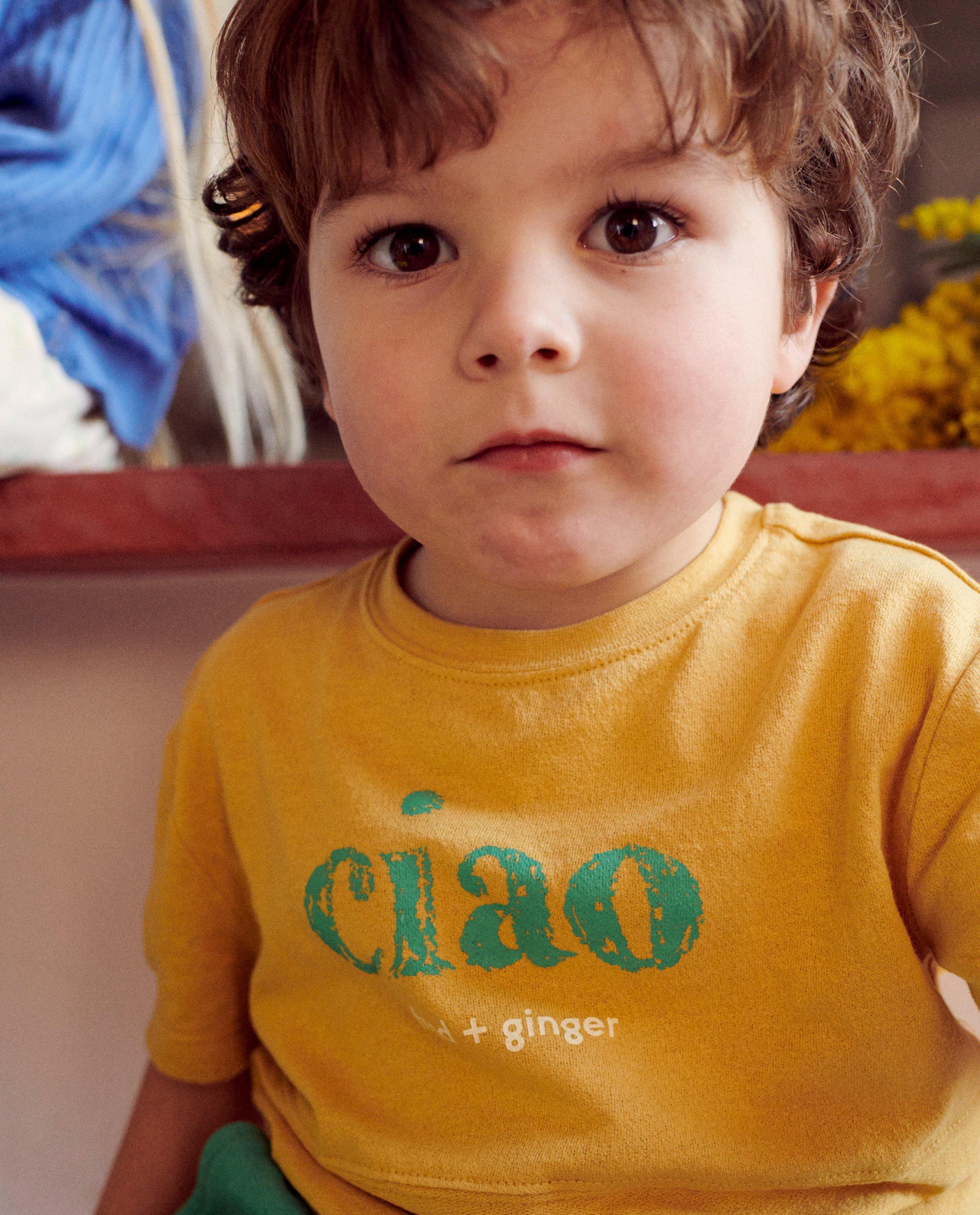 T-shirt jaune à inscription - null - Fred + Ginger