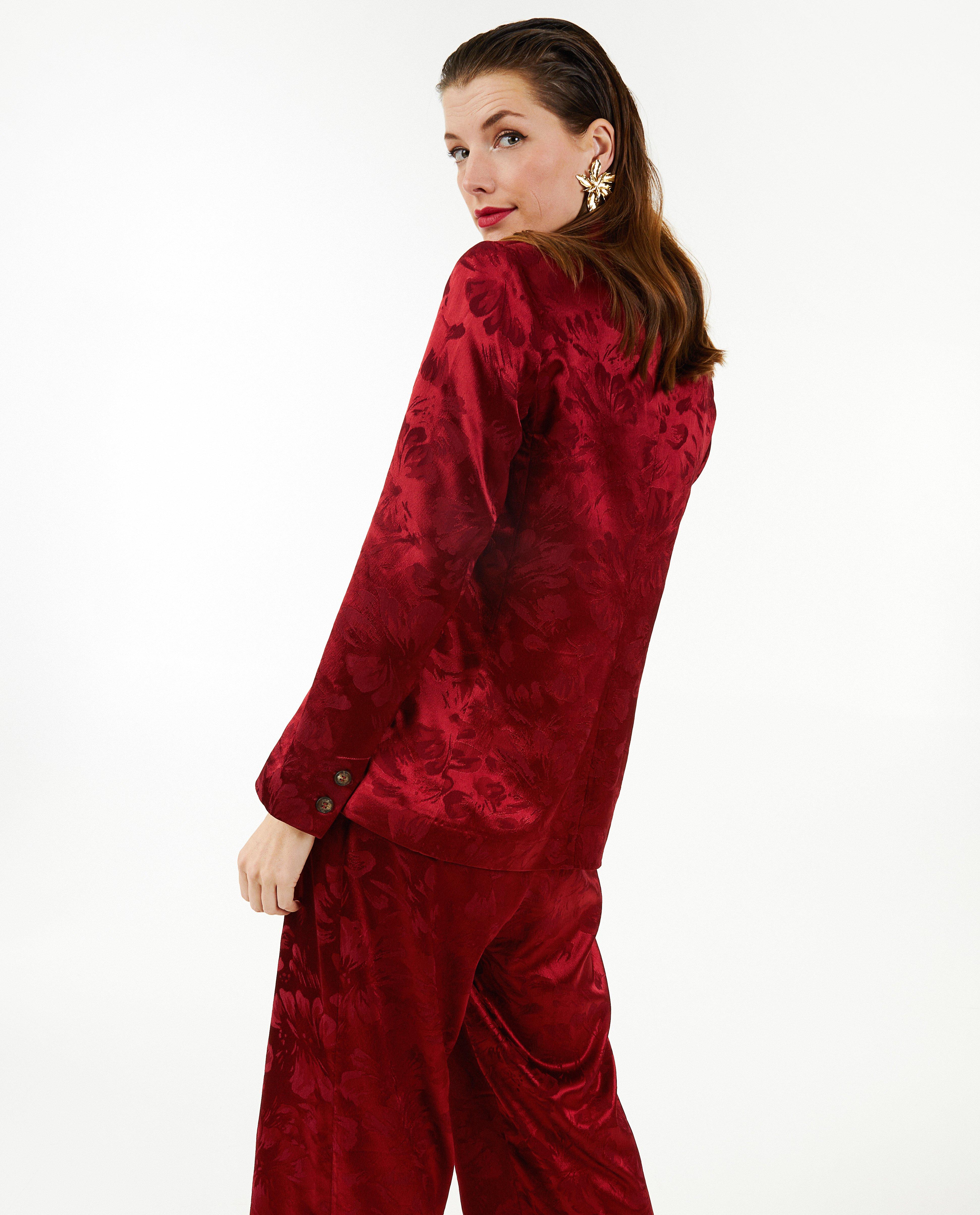 Blazers - Blazer rouge jacquard