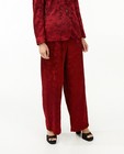 Pantalons - Pantalon rouge jacquard