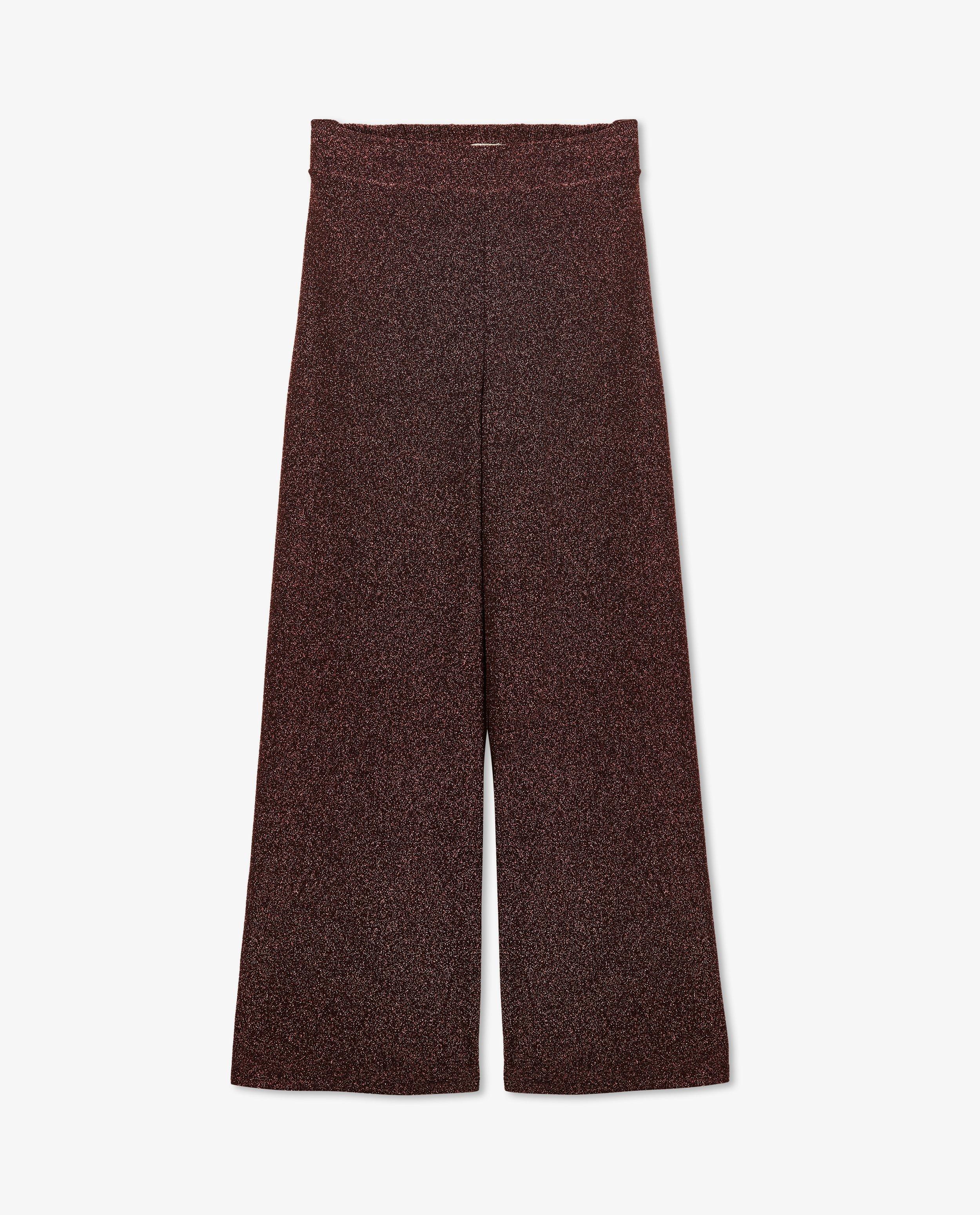 Broeken - Broek met glitter, wide leg fit