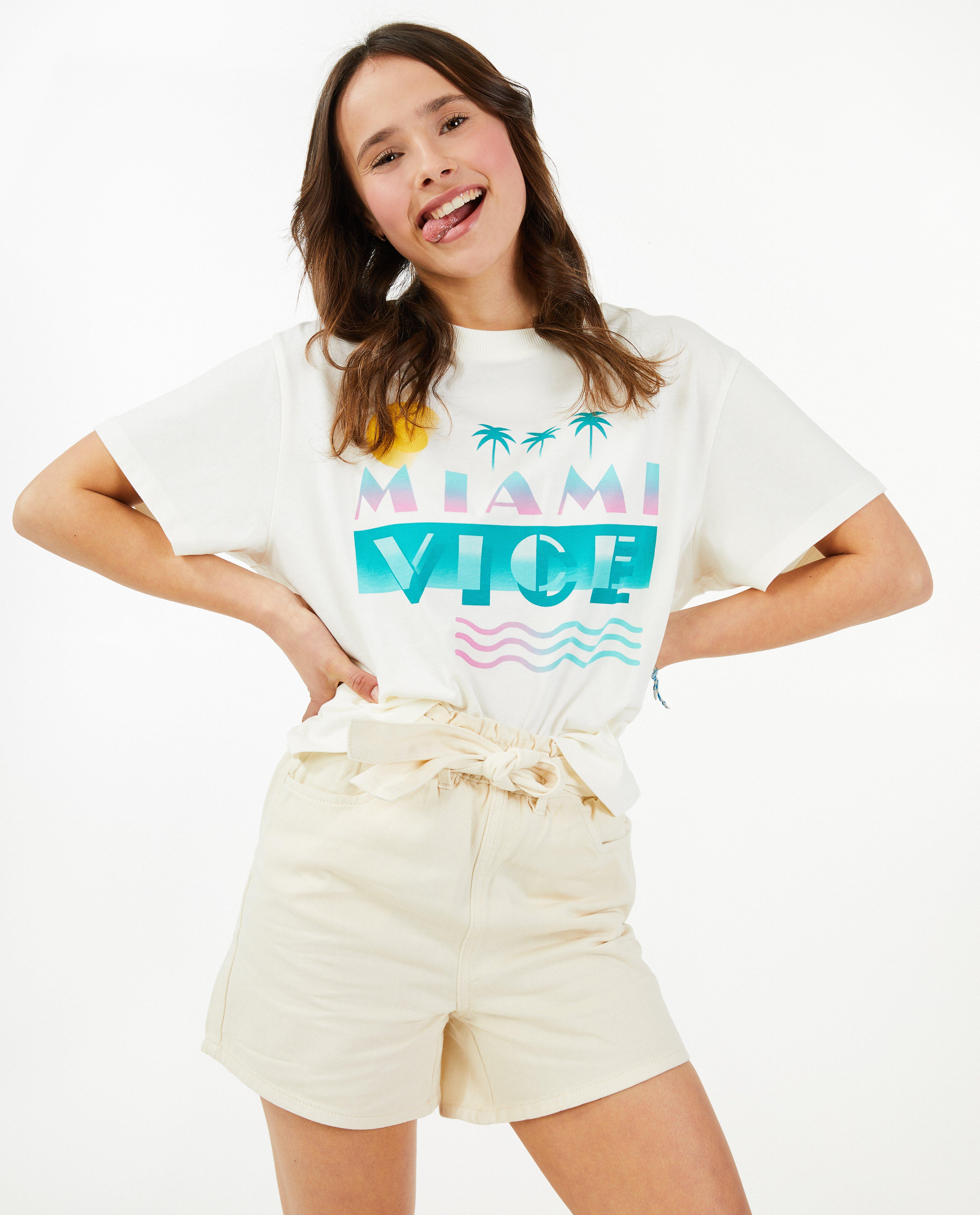 T-shirts - T-shirt écru Miami Vice