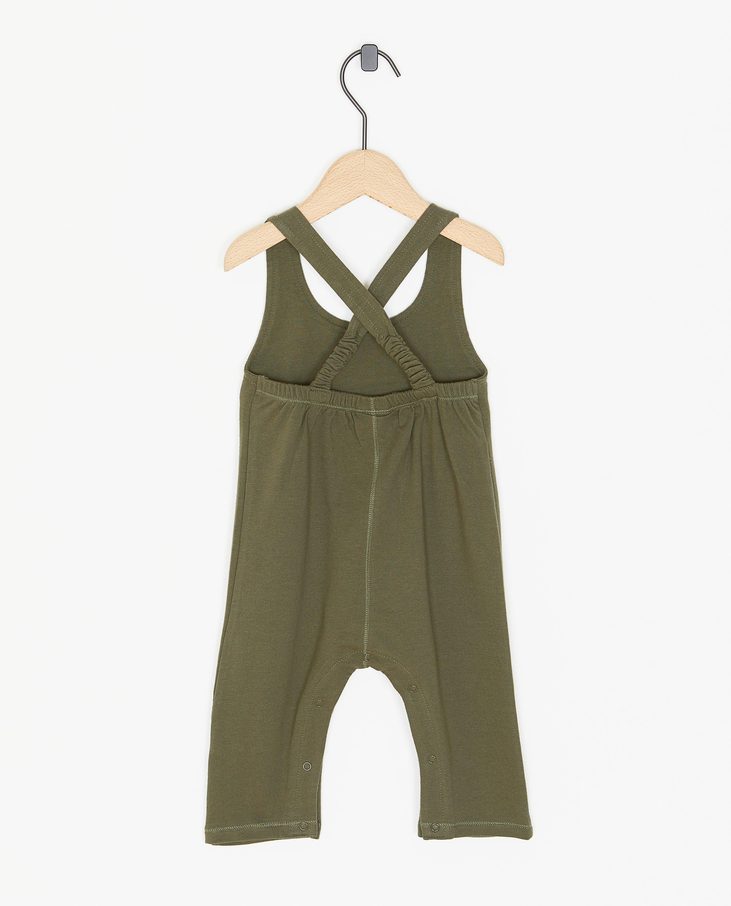 Pantalons - Salopette verte, 4-6 mois