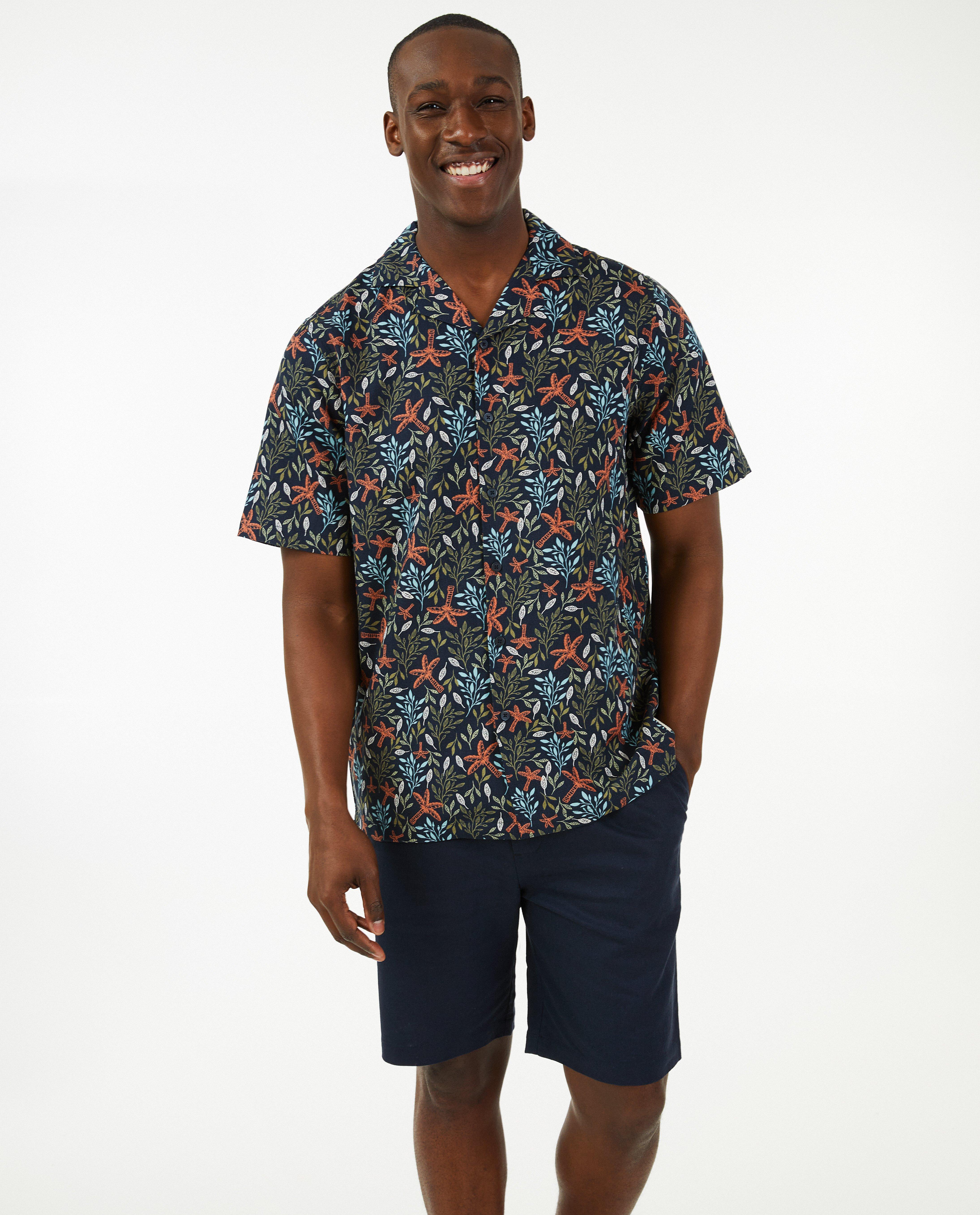 Hemd met plantenprint, heren - null - I AM