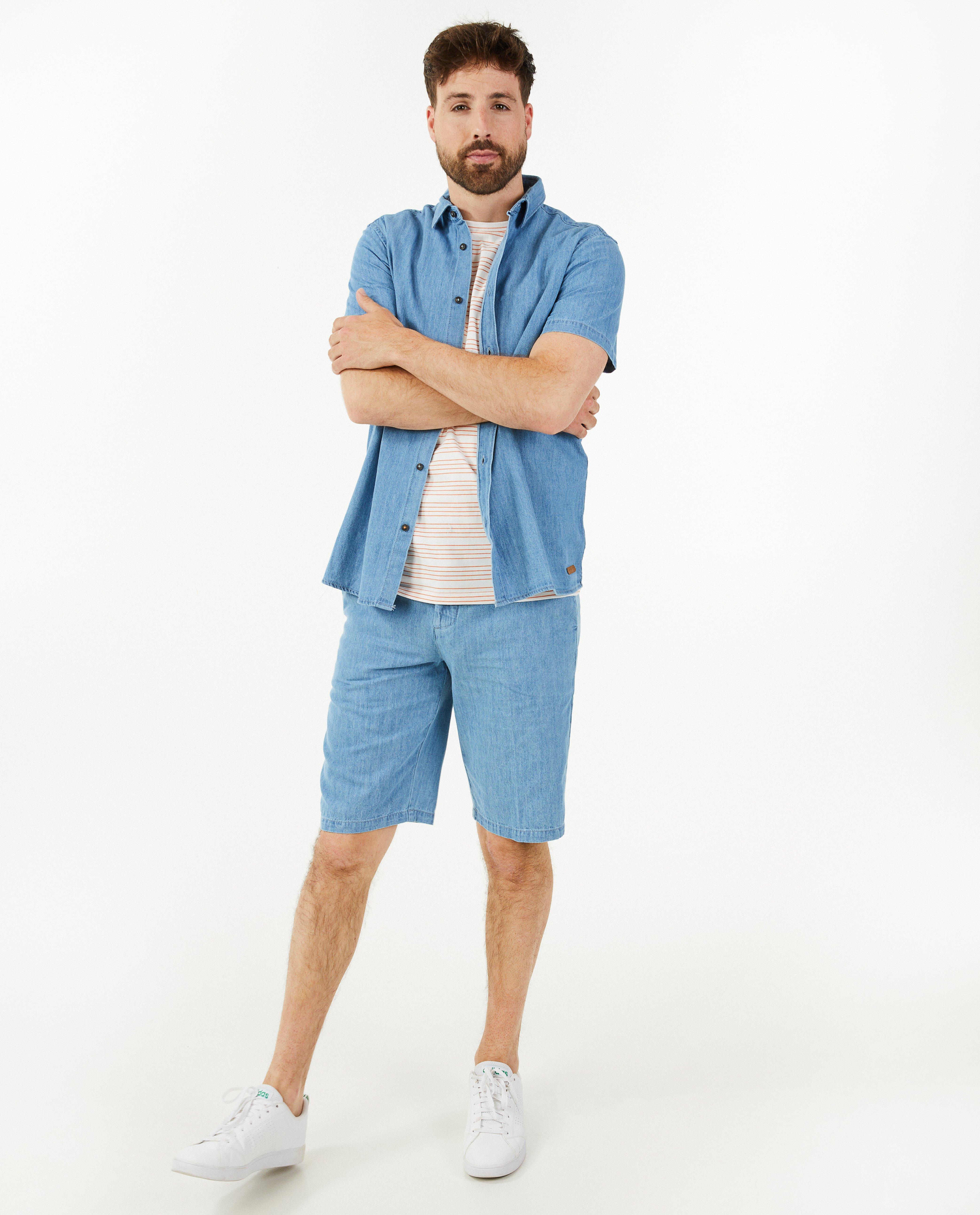 Jeanshemd met knopen, regular fit - null - Hampton Bays