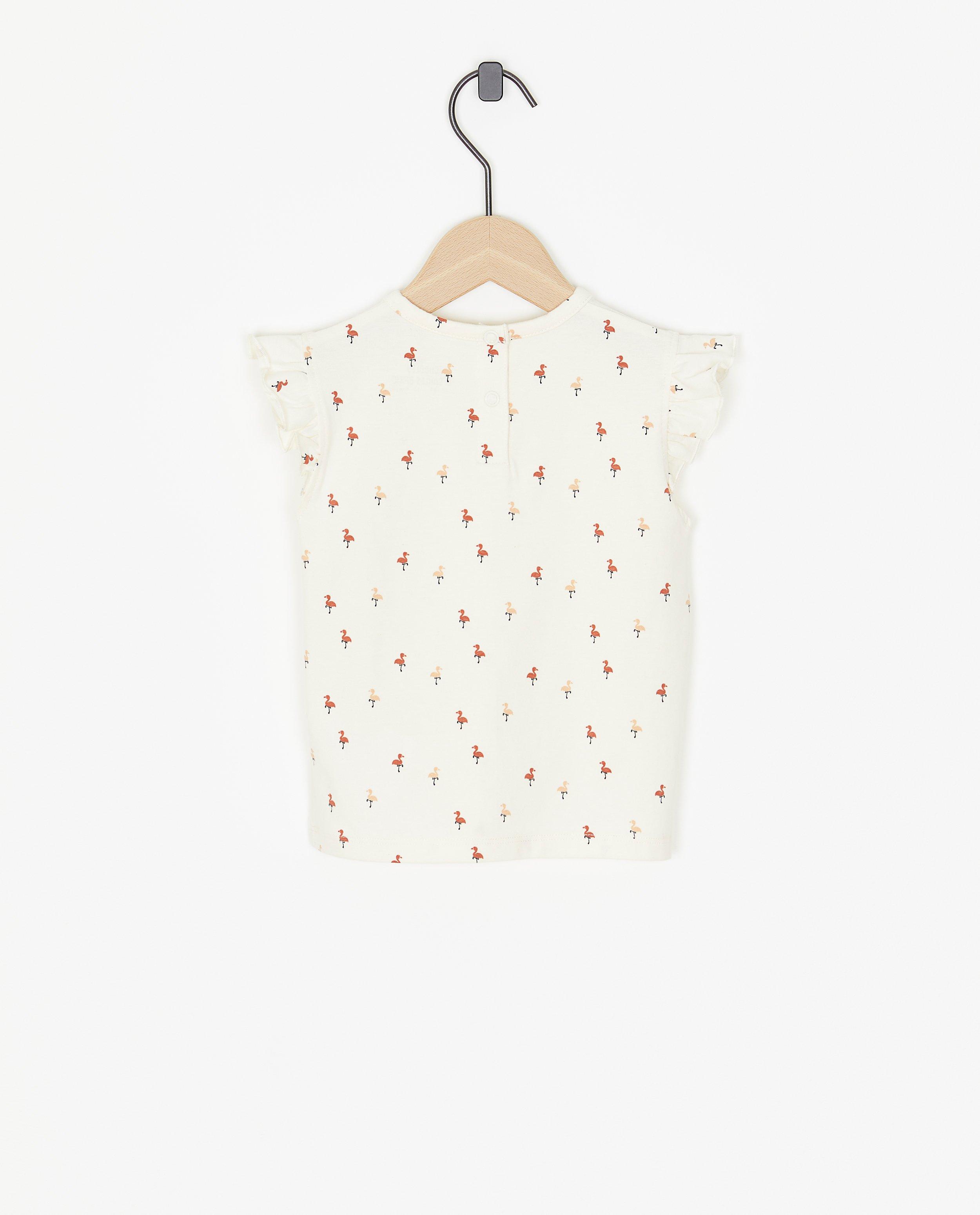 T-shirts - Groen T-shirt met bloemen