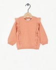Oudroze sweater met ruches - null - Feetje