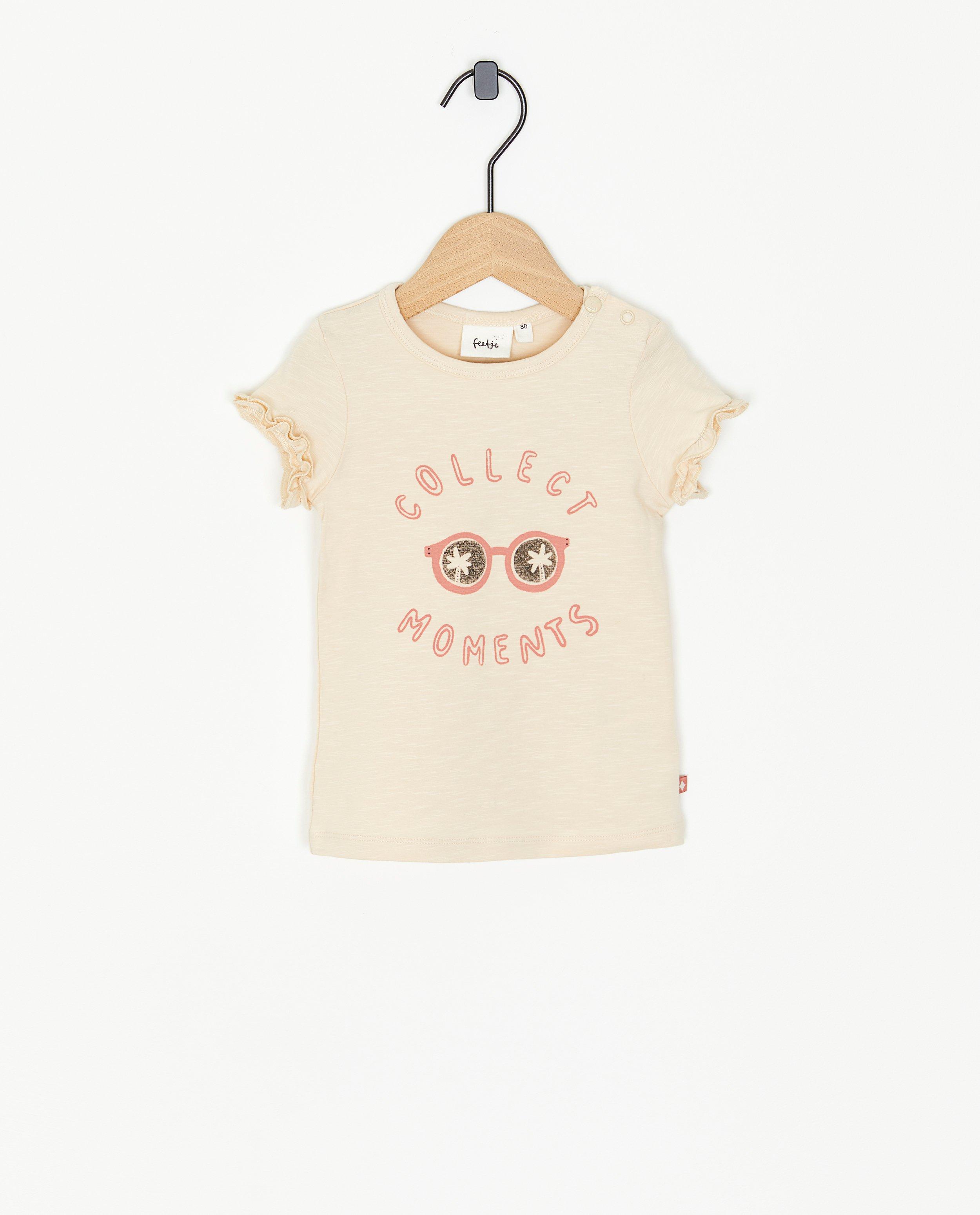 Offwhite T-shirt met print - null - Feetje