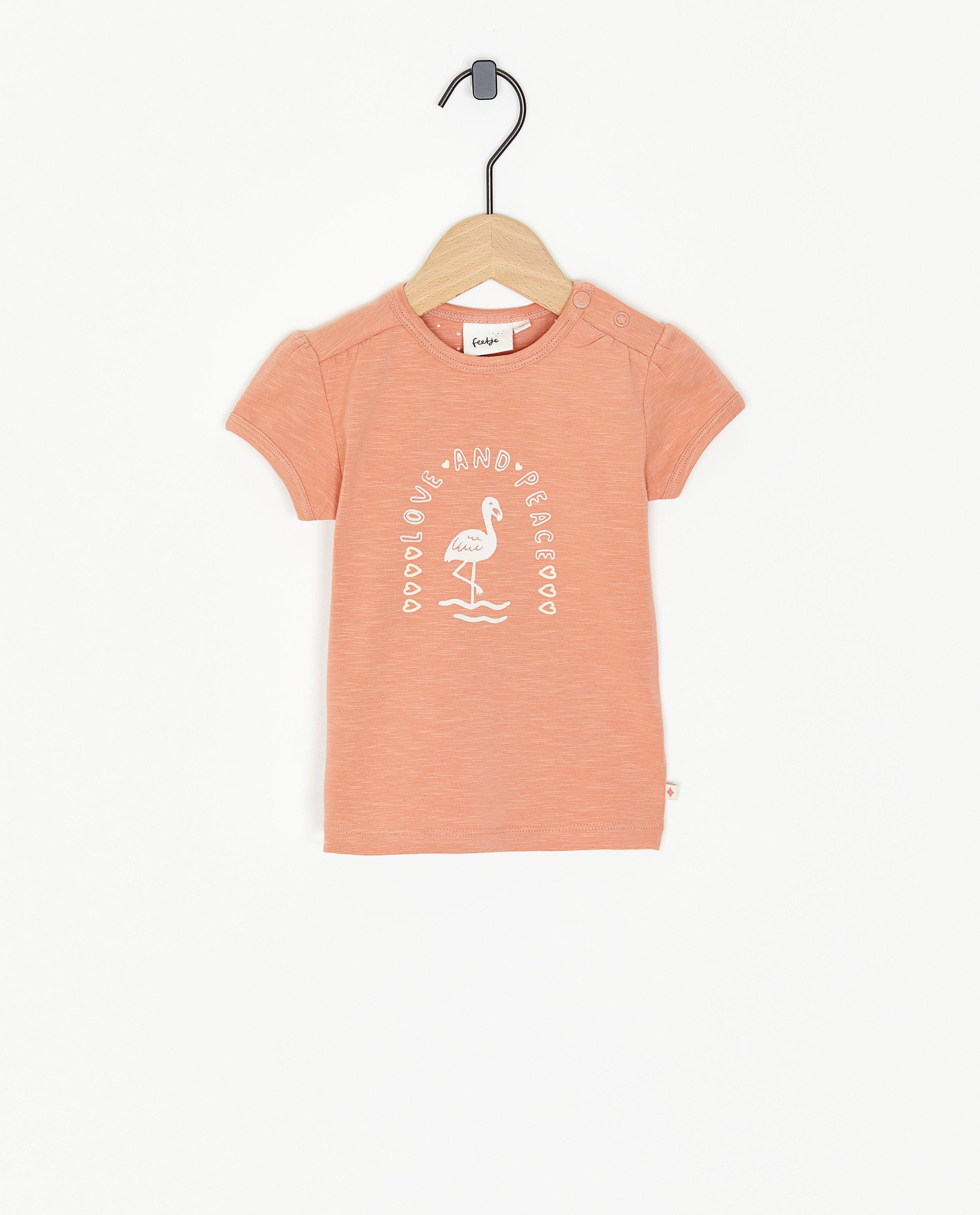 Oudroze T-shirt met print - null - Feetje