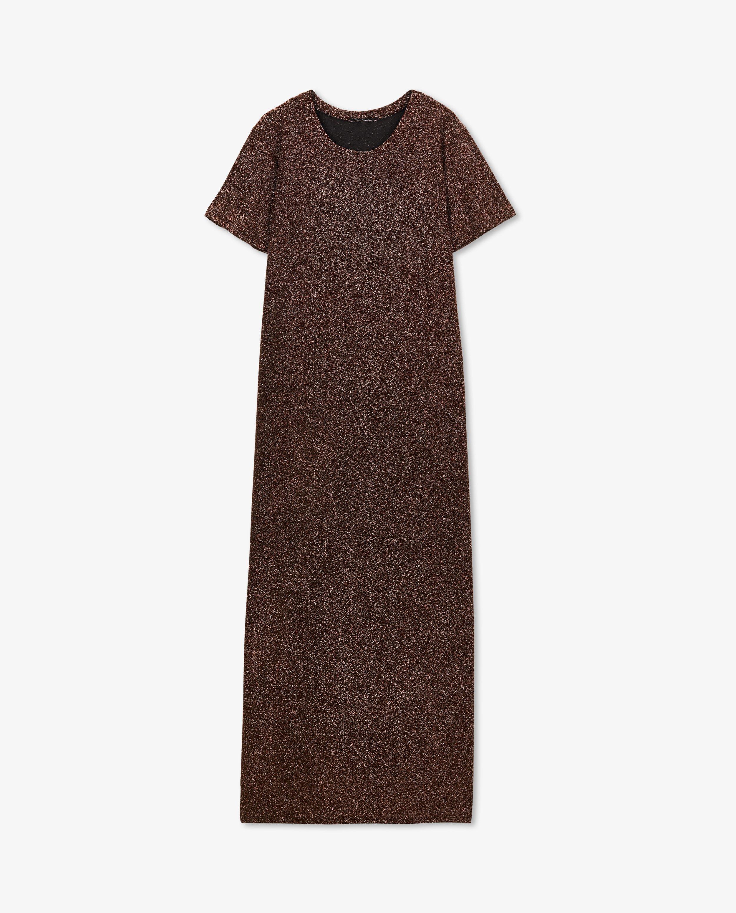 Kleedjes - T-shirtjurk met metaaldraad