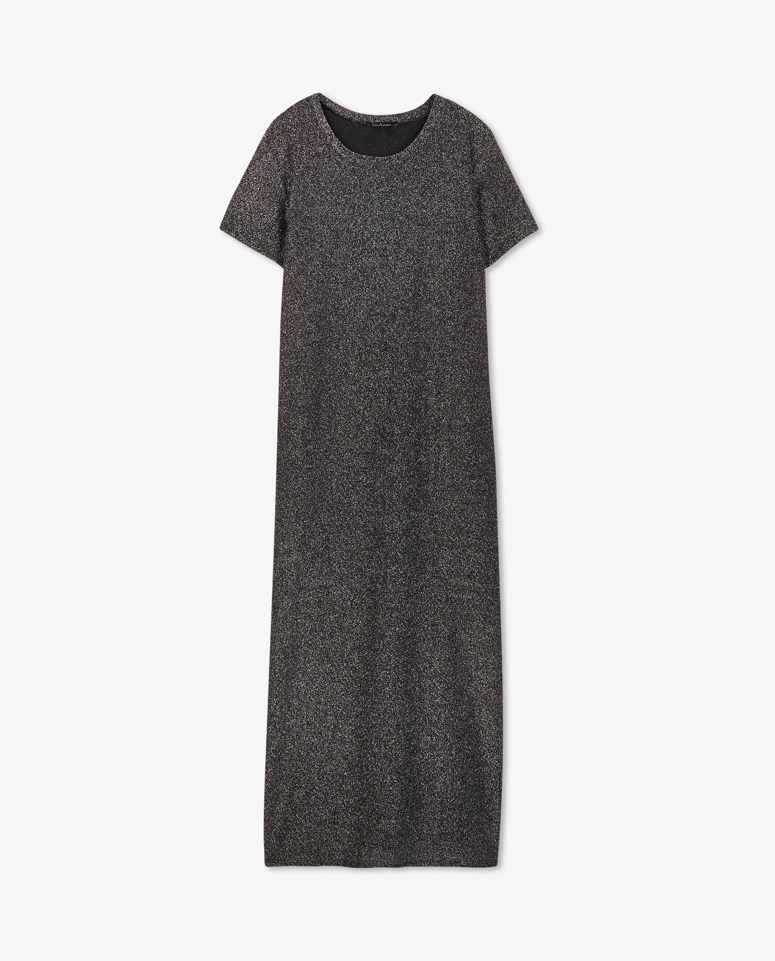 Kleedjes - T-shirtjurk met metaaldraad