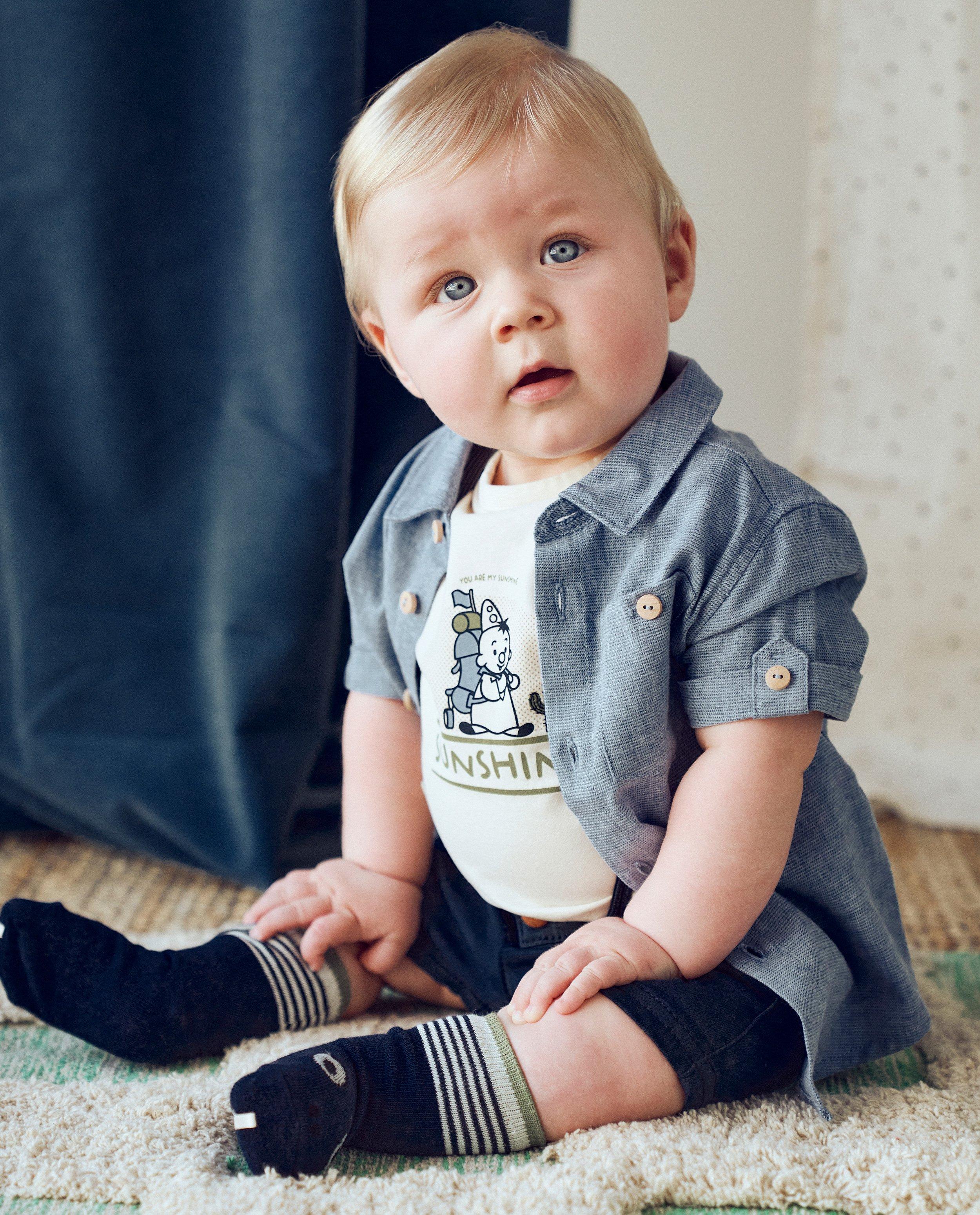 Blauw hemd met knopen - null - Bumba