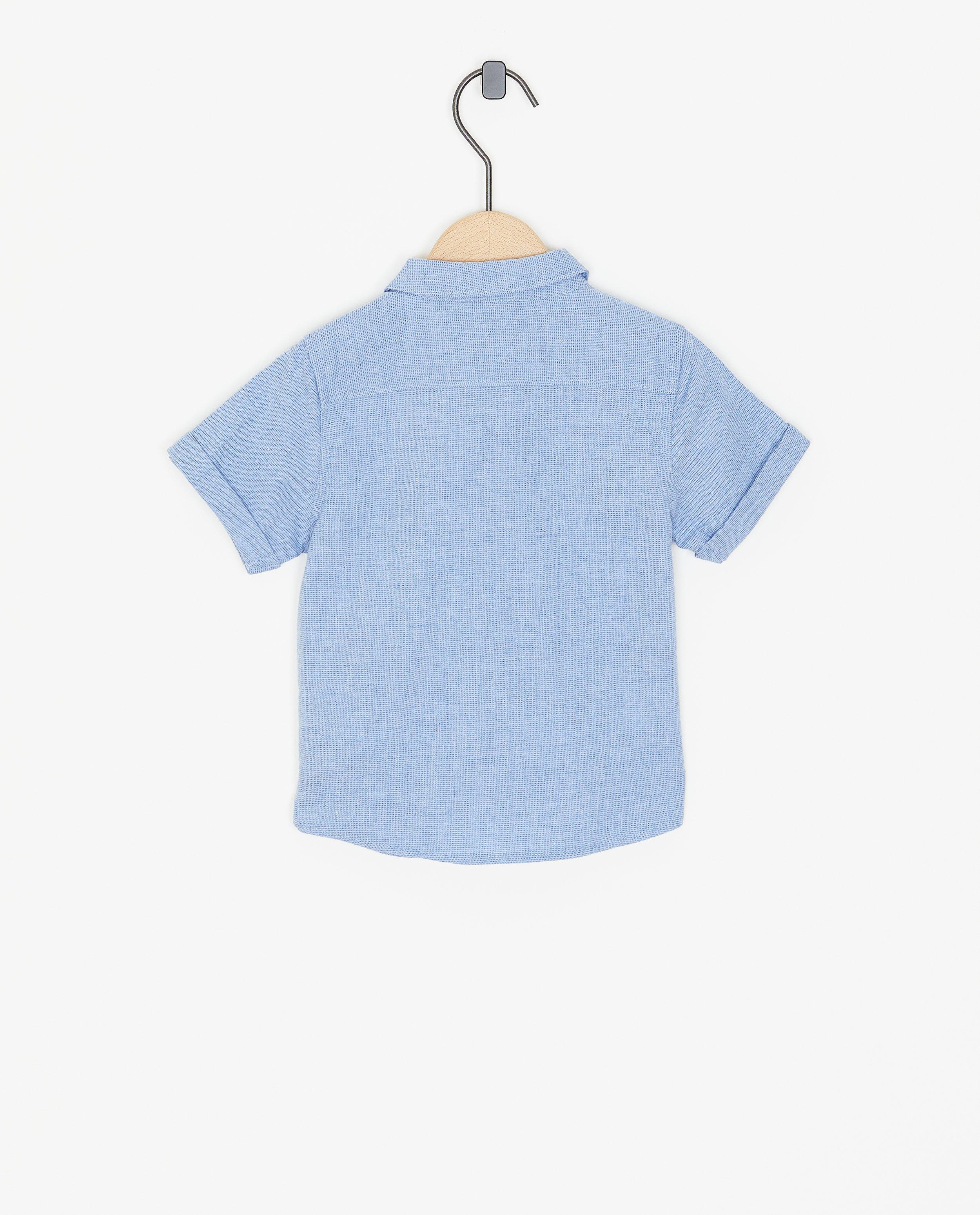 Hemden - Blauw hemd met knopen
