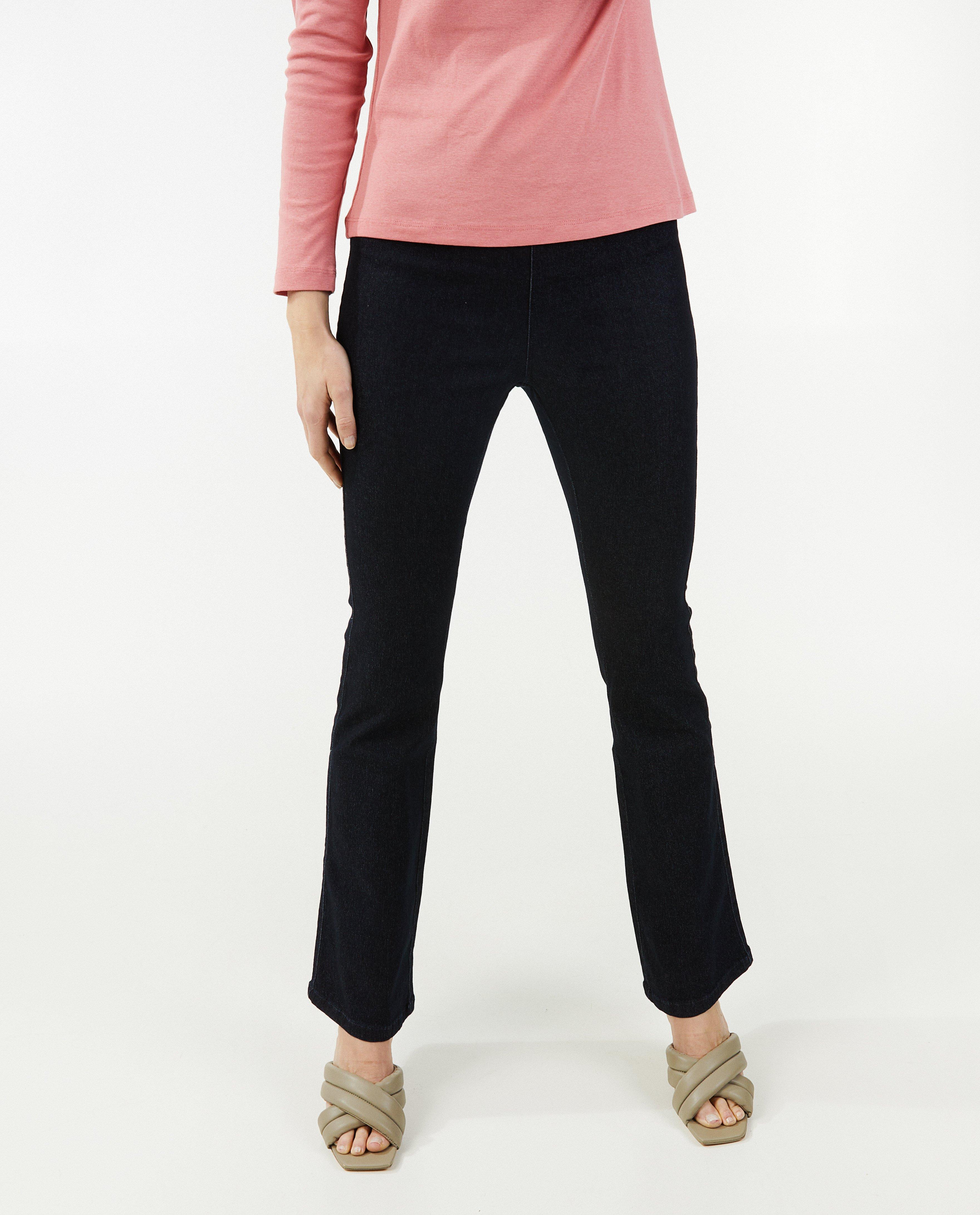 Pantalons - Jeggings bleu foncé, coupe à pattes d’éléphant (flared)
