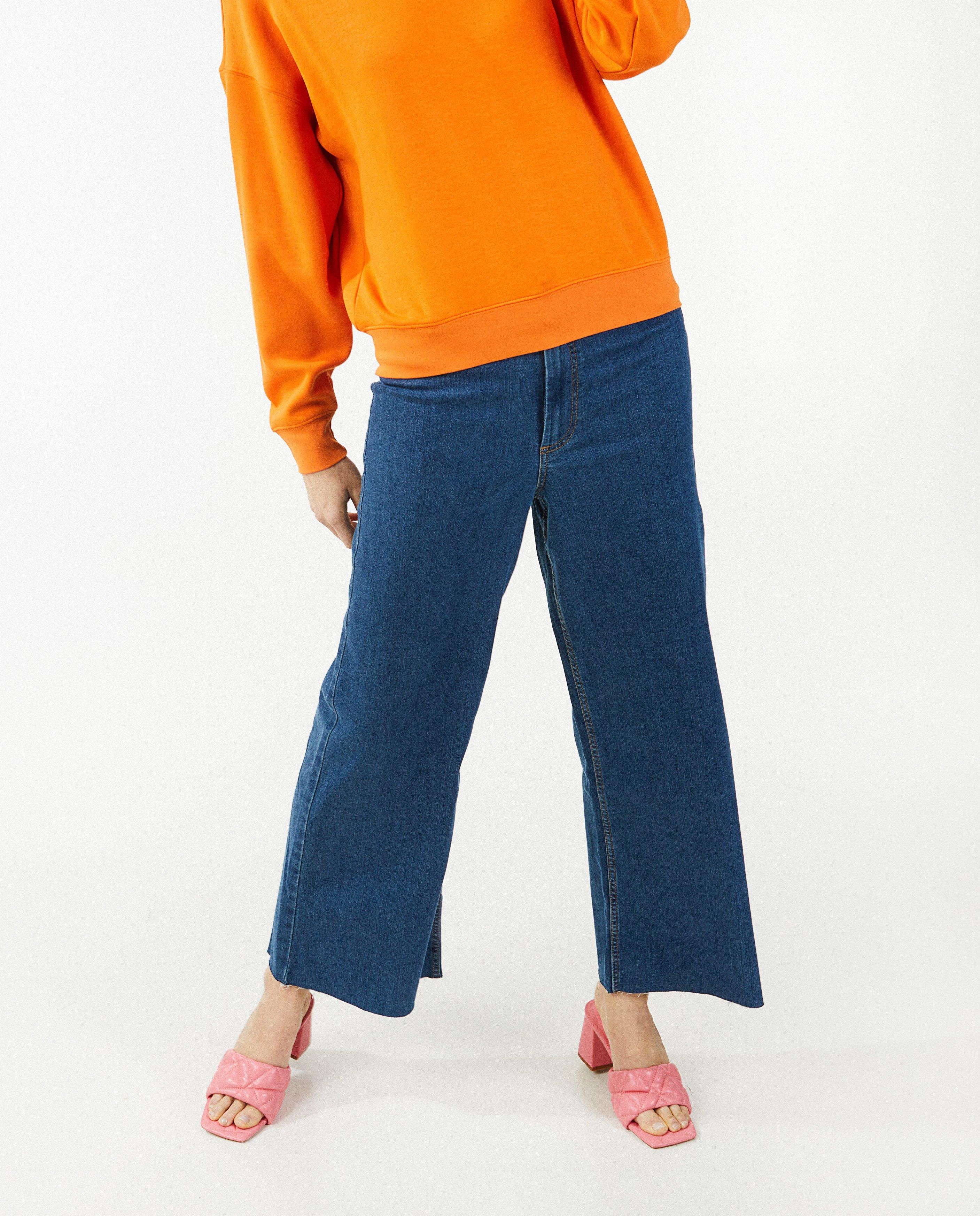 Jeans - Jeans bleu à jambes larges