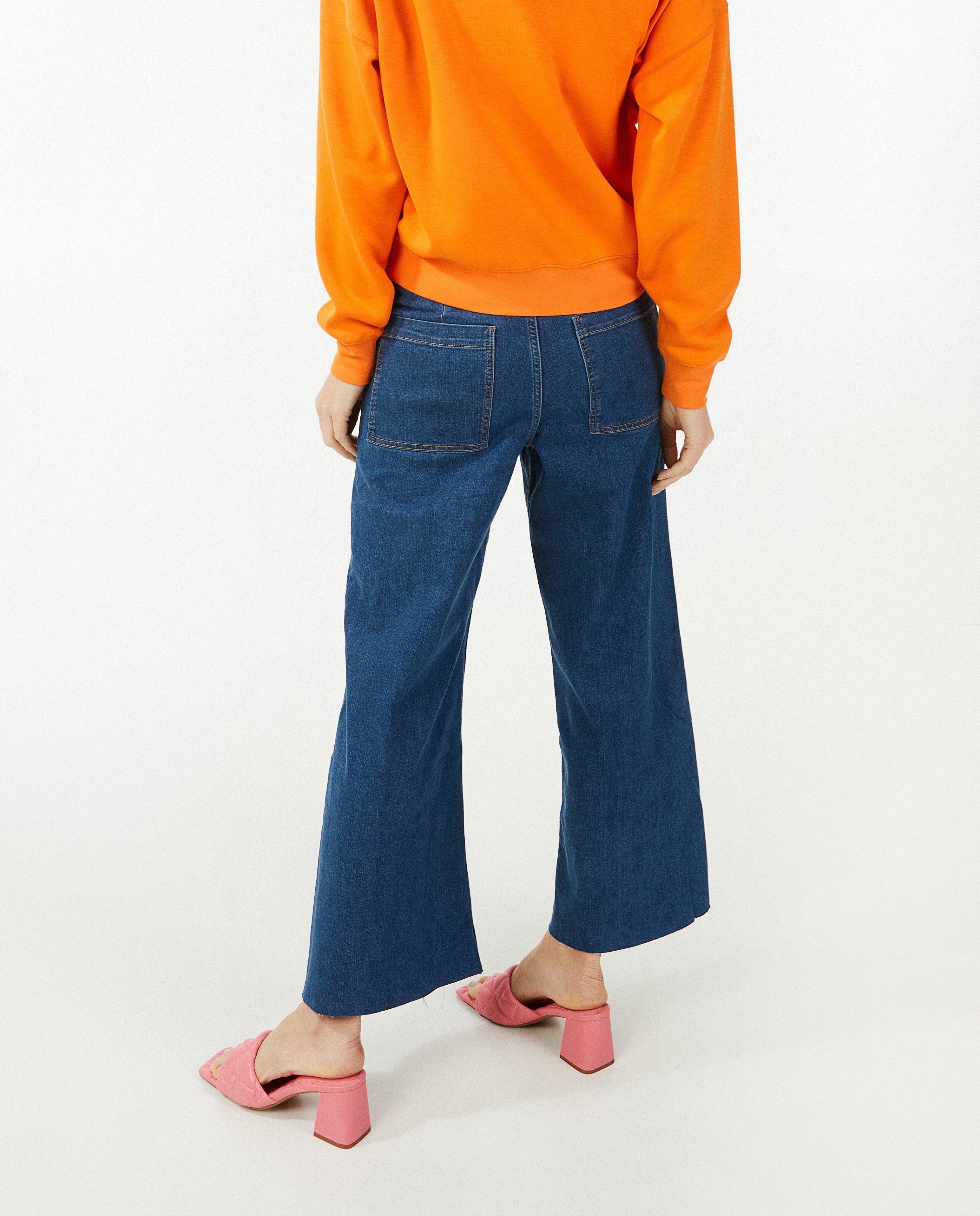 Jeans - Jeans bleu à jambes larges