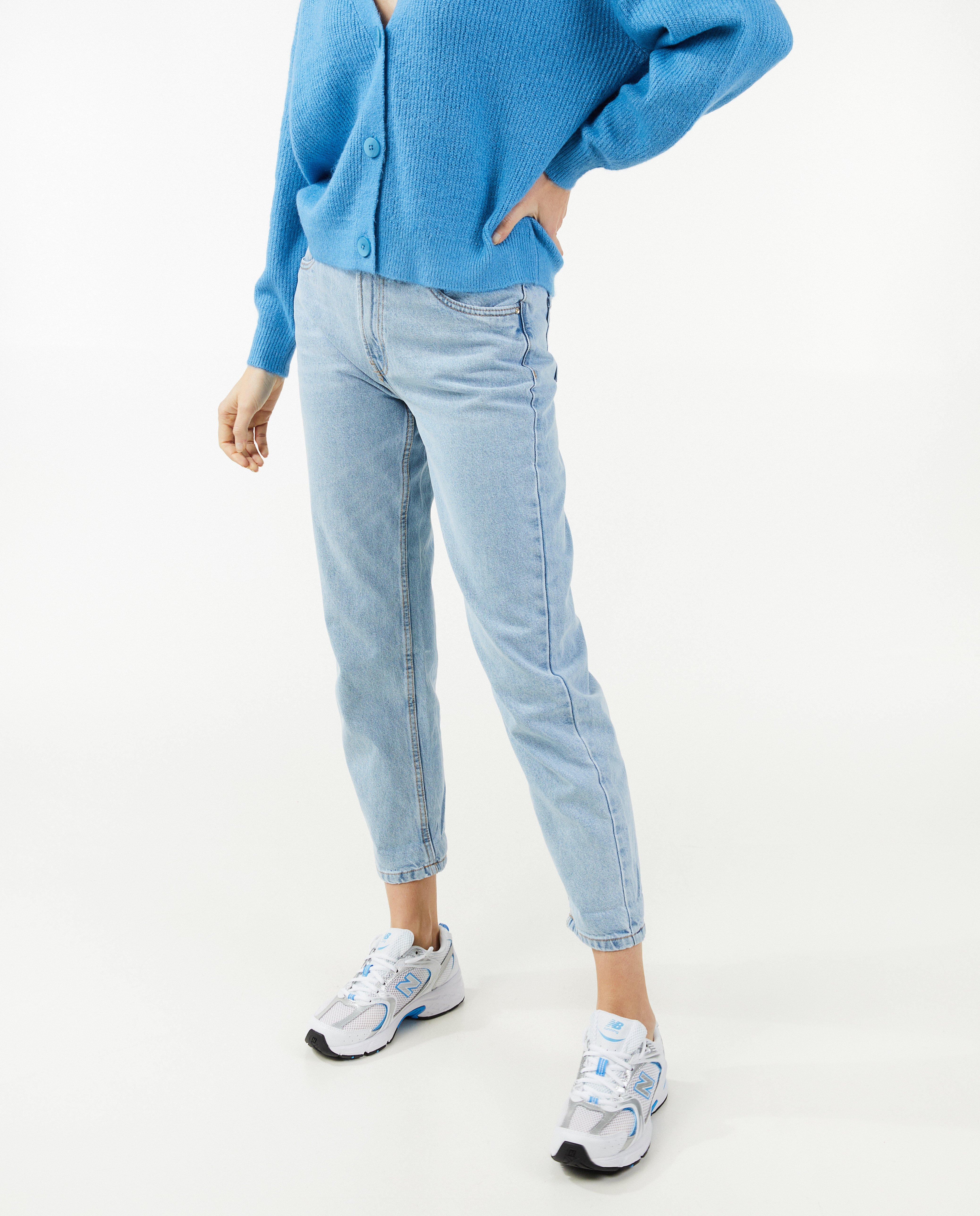 Jeans - Jeans bleu, coupe mom