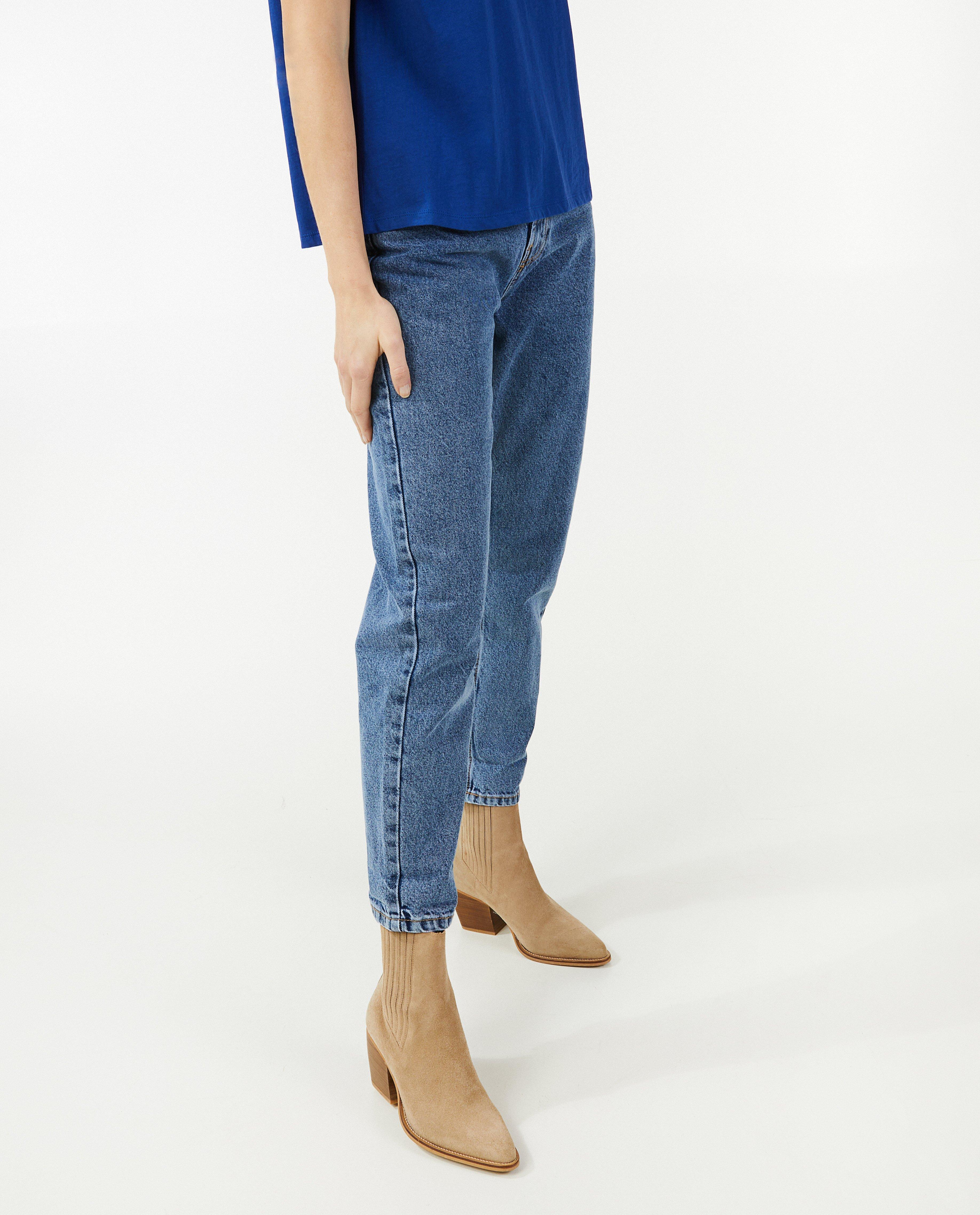 Jeans - Jeans bleu, coupe mom