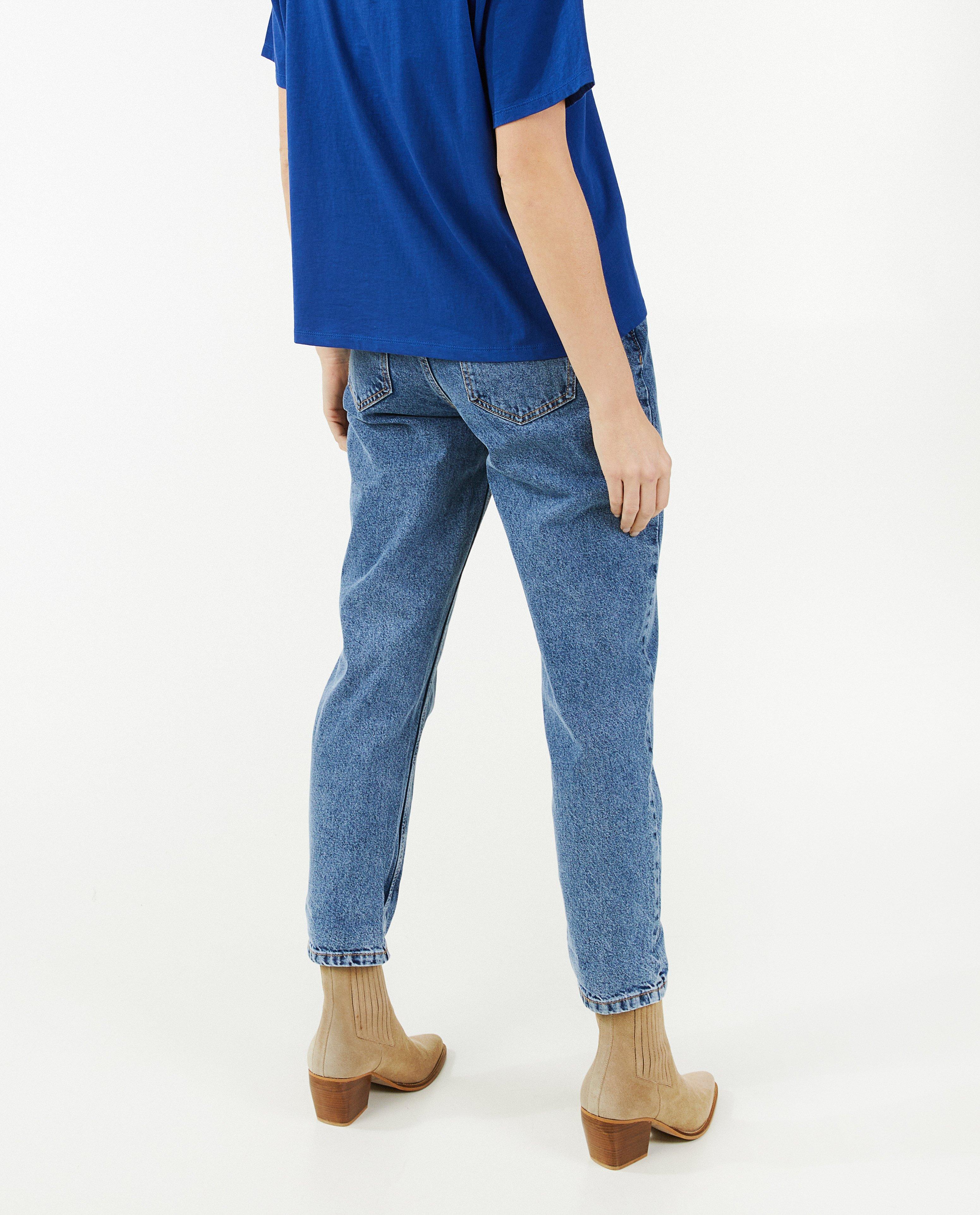 Jeans - Jeans bleu, coupe mom
