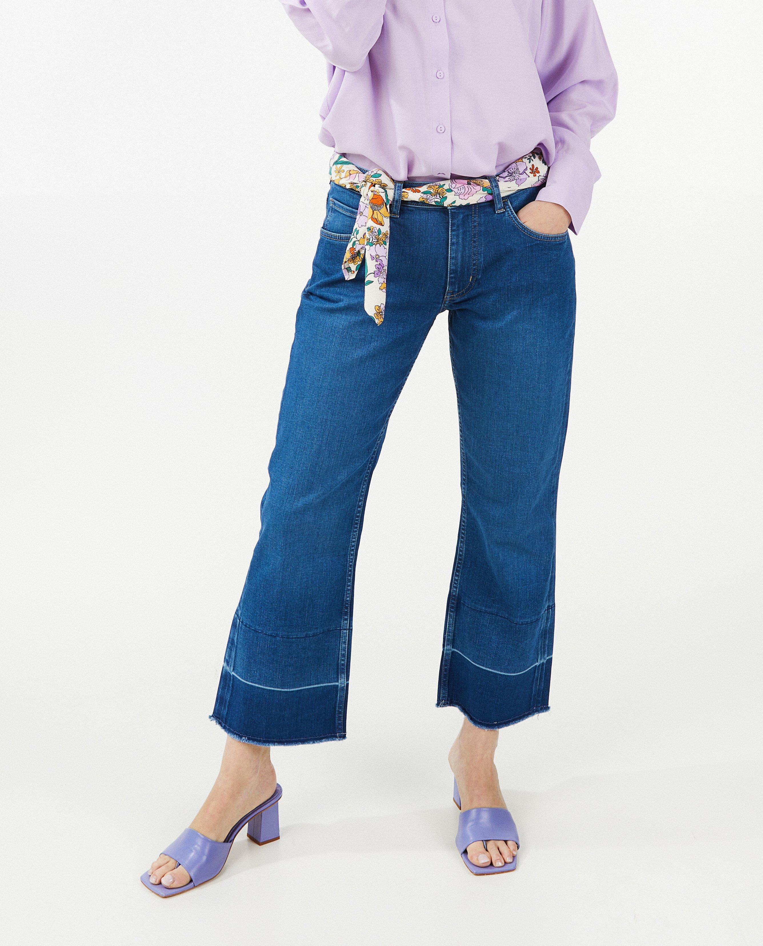 Jeans - Blauwe jeans, flared fit