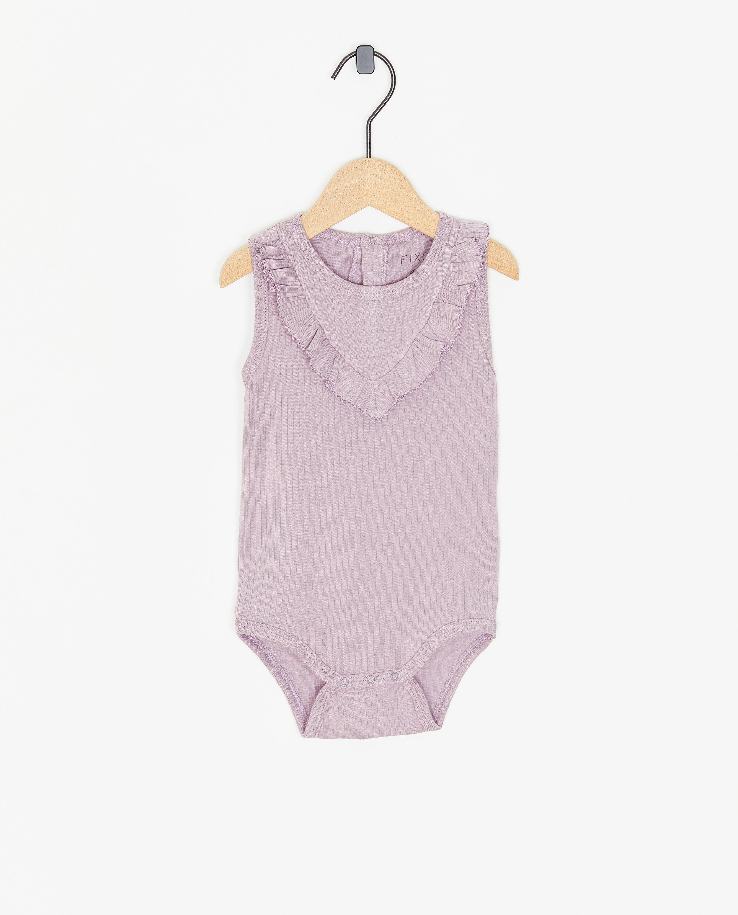 Paarse mouwloze romper - null - Fixoni