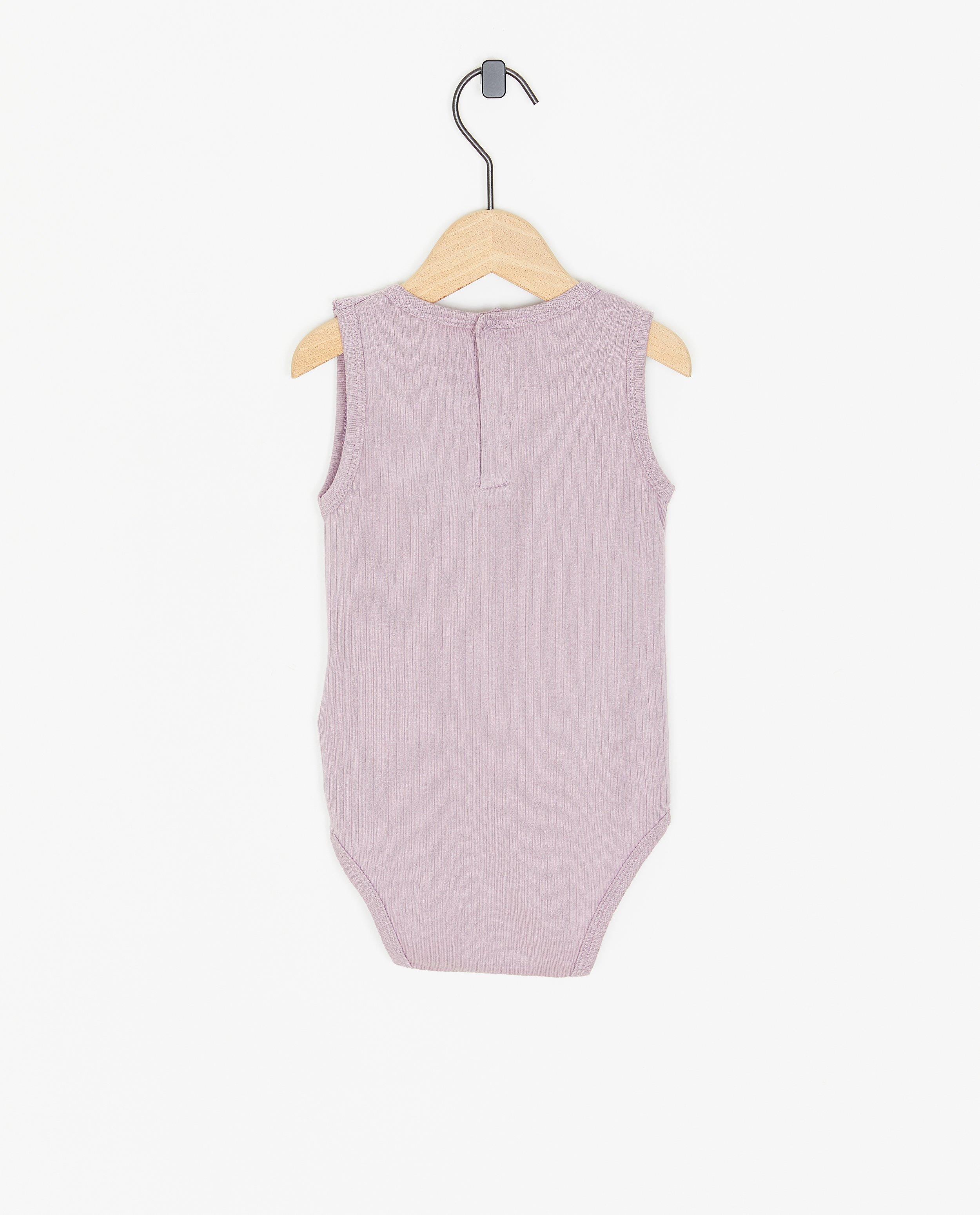Onesies - Paarse mouwloze romper