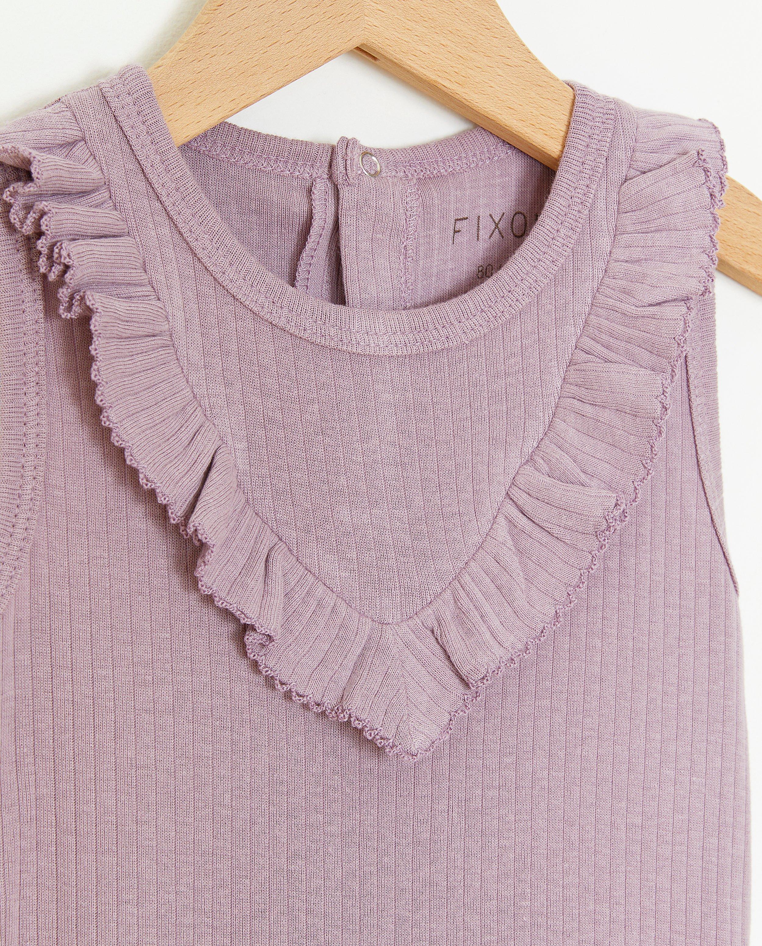 Onesies - Paarse mouwloze romper
