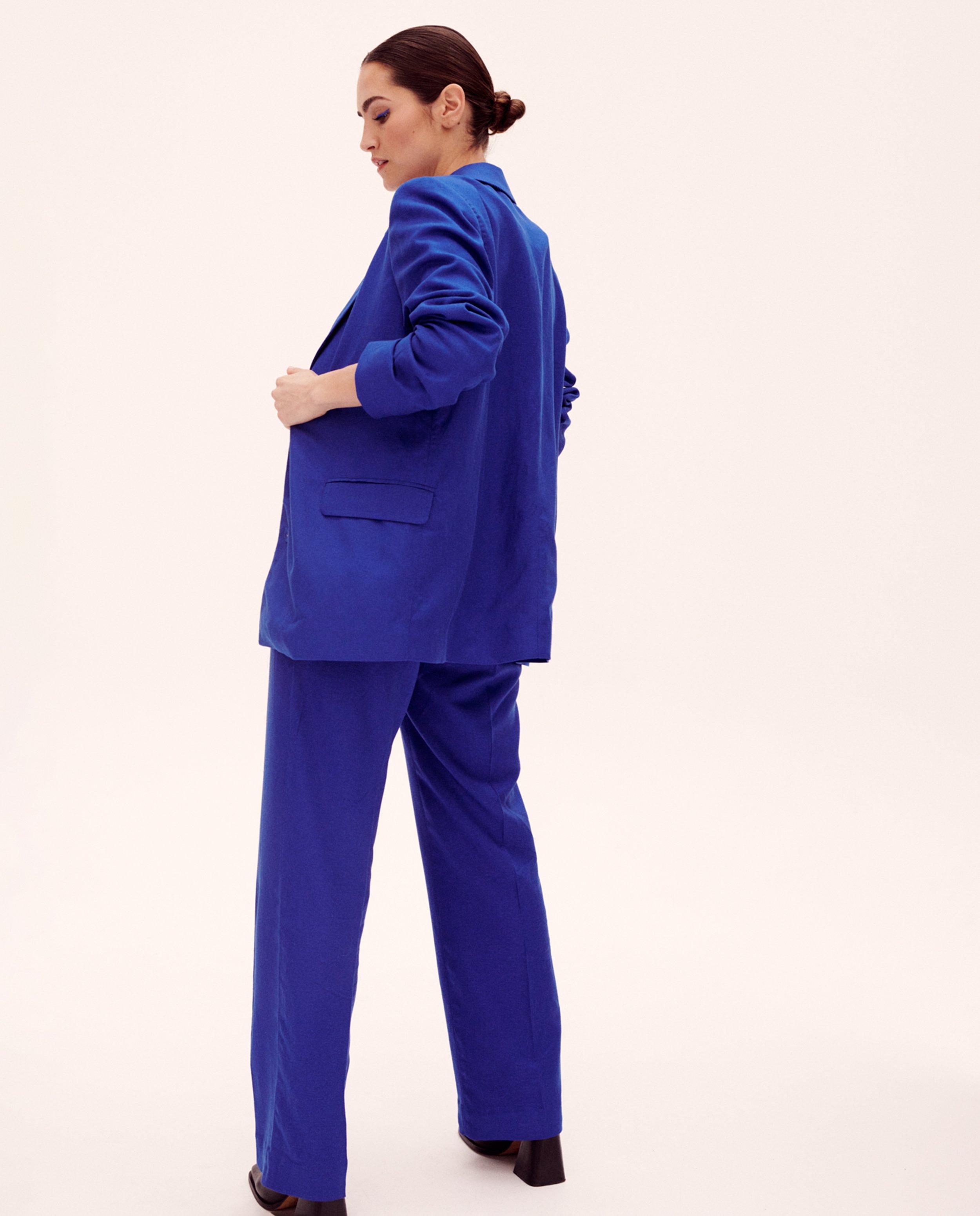Blauwe broek van linnenmix - null - Thelma & Louise